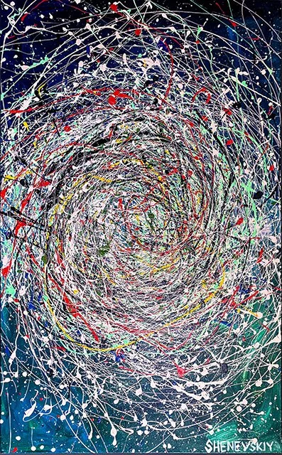 BISOUS  
Mixed Media on Canvas, 120x74 cm, 2022