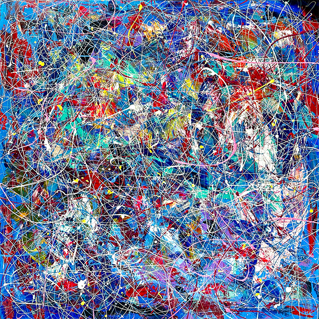 NOTHING ELSE MATTER  
Mixed Media on Canvas, 88x88 cm, 2024