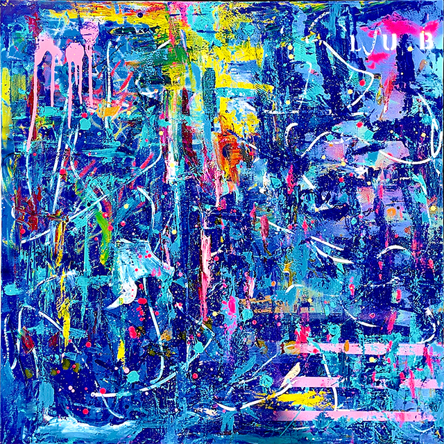 HIDDEN LIGHTS  
Mixed Media on Canvas, 88x88 cm, 2024