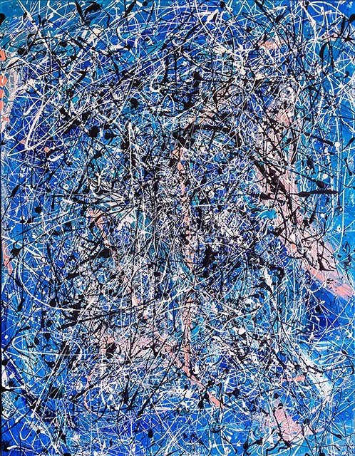 MIDNIGHT COFFEE  
Mixed Media on Canvas, 50x90 cm, 2022