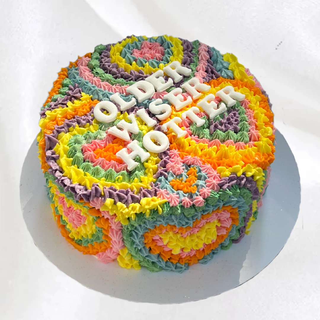 Trippy Hearts Cake