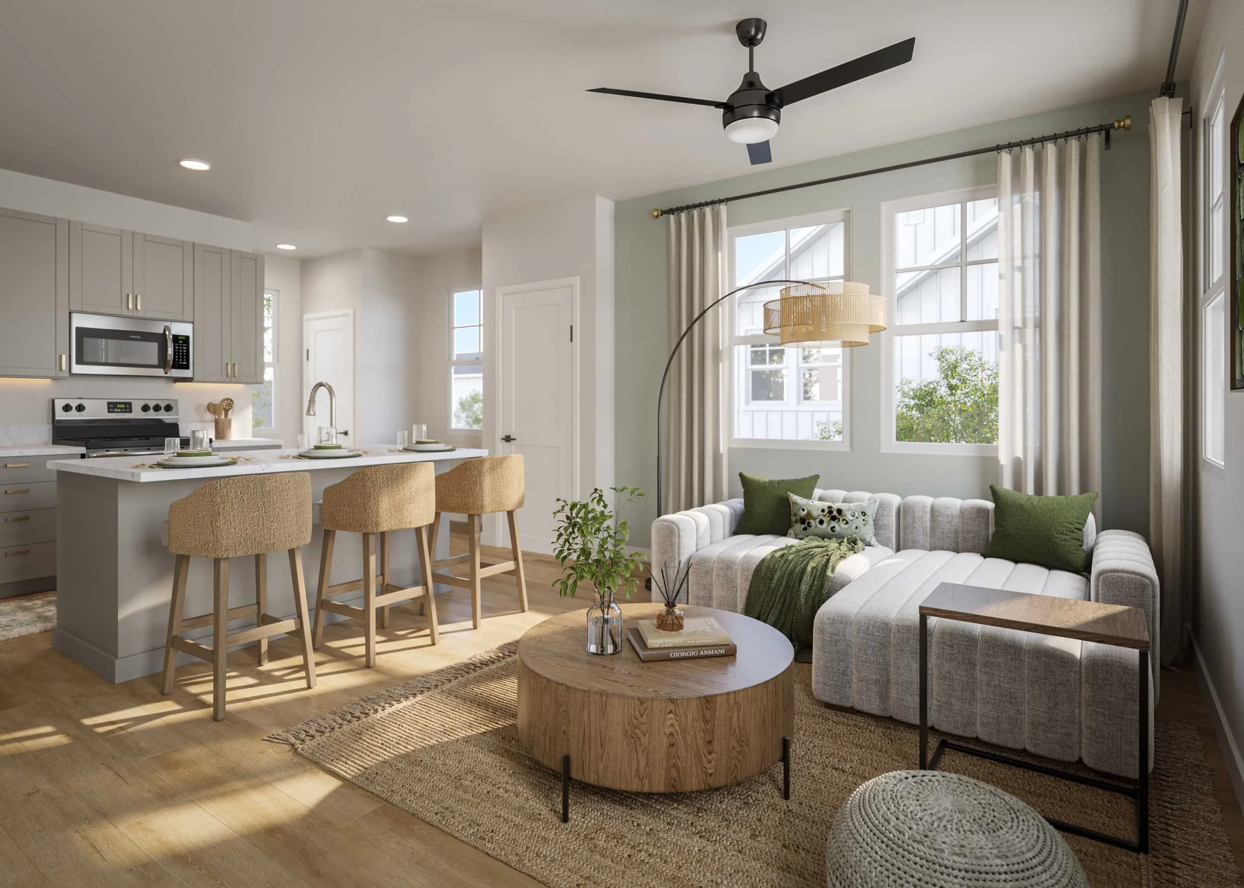 Stillwell Pasco Station | Homes for Rent in San Antonio, FL | Living Room and Kitchen