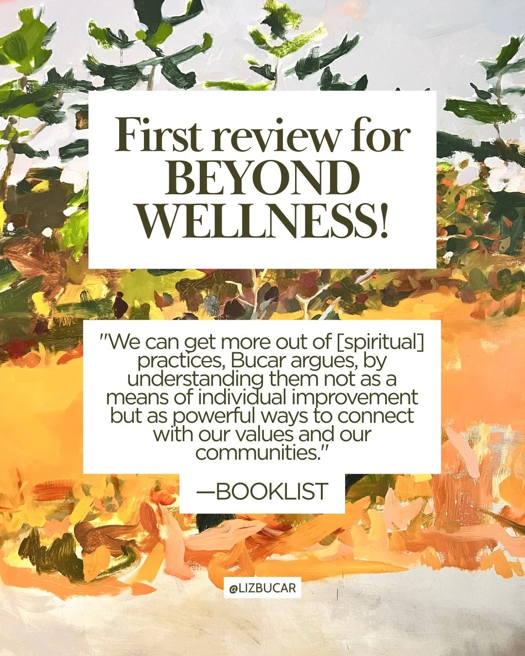 The first review is in...and it's a good one. 🎉

@ala_booklist, the review journal of the American Library Association and one of the most trusted voices in publishing, just reviewed Beyond Wellness, and I couldn't be more grateful.

"We can ge