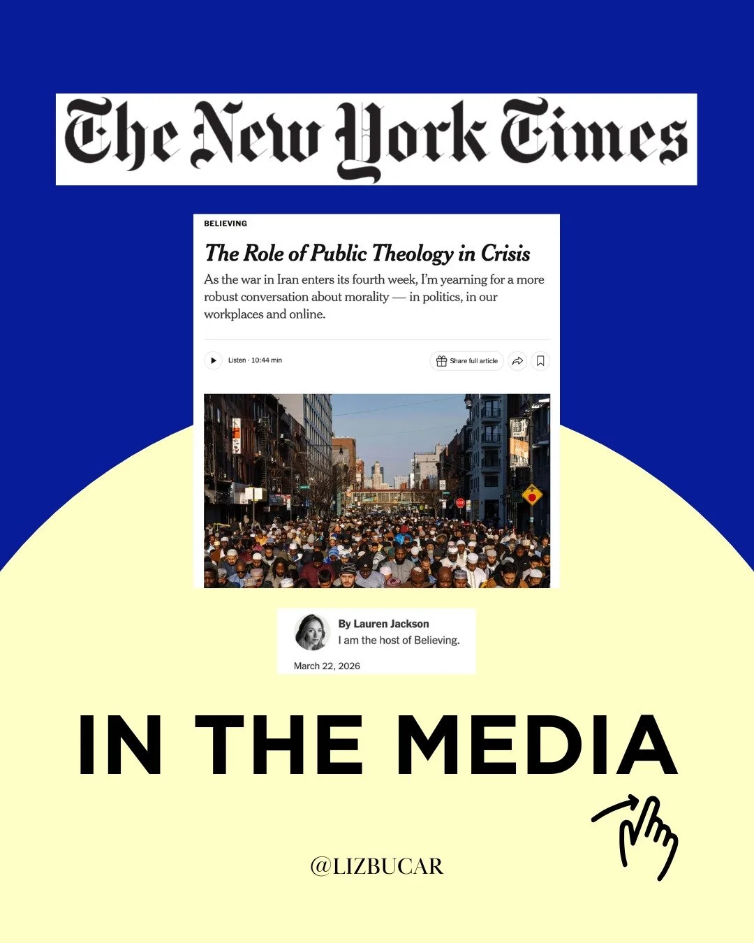 @laurenchristinejackson at the NYT wrote something really important this week, and I was lucky enough to be part of the conversation.

Her piece asks exactly the right question for this moment: as everything feels like it's breaking apart, where do w