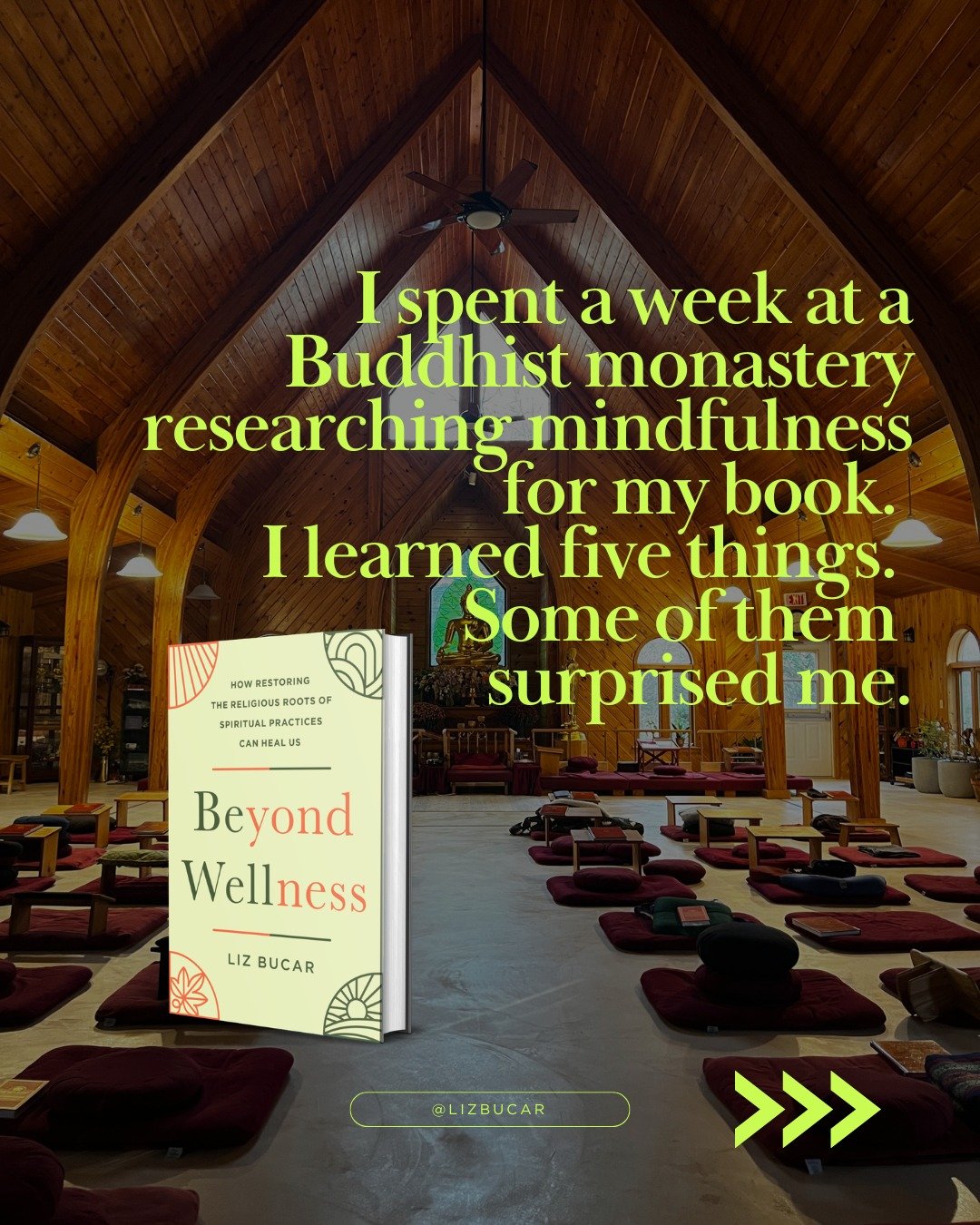 I spent a week at a Buddhist monastery in West Virginia researching mindfulness. My cabin had no heat. My bathroom was a bucket. I hate sitting meditation. I learned a lot anyway.

Swipe for 5 things I took home from that week, including why the vers