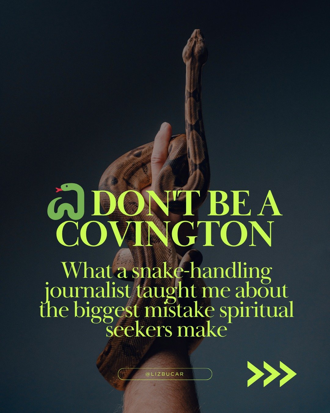 A New York Times journalist spent two years with snake-handling Christians in Appalachia. Took them seriously. Learned from them. Even handled snakes himself.

Then one uncomfortable night.

Historian of religion Robert Orsi calls what happened next 