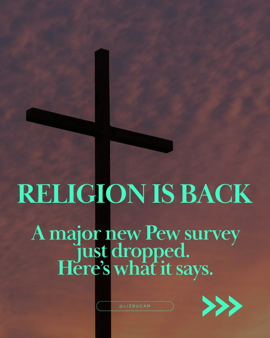 A major new @pewresearch survey on religion and public life just dropped and I have thoughts. But first the data. 📊

Swipe for what the numbers say about religion's resurgence, Christian nationalism, the partisan divide, and where Americans actually