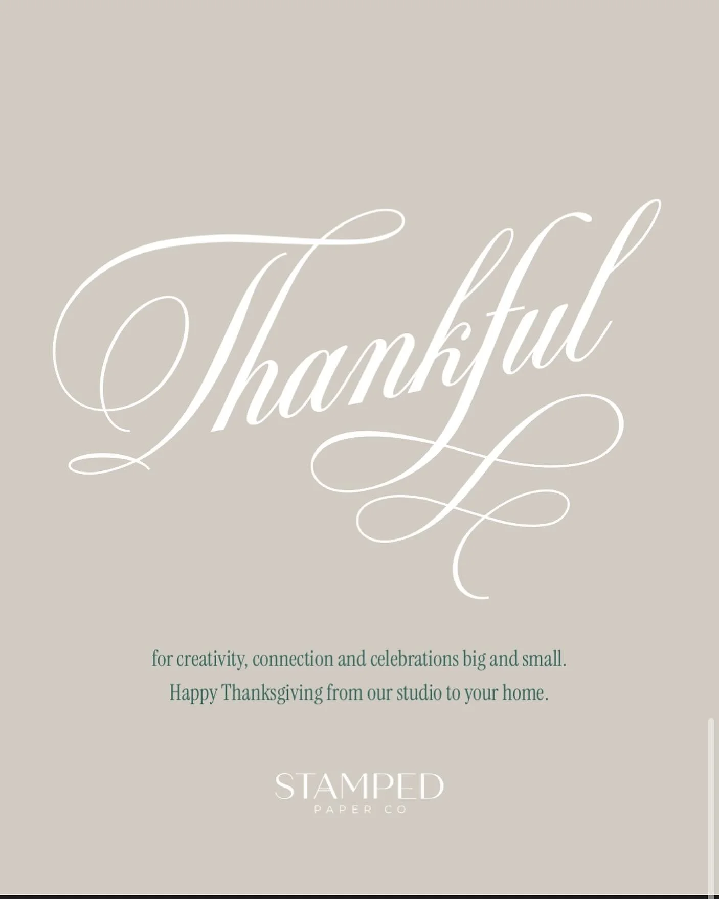 Stuffed with gratitude (and soon&hellip; pie). Happy Thanksgiving from your favorite Dallas stationer! 🦃✨🎃🥧