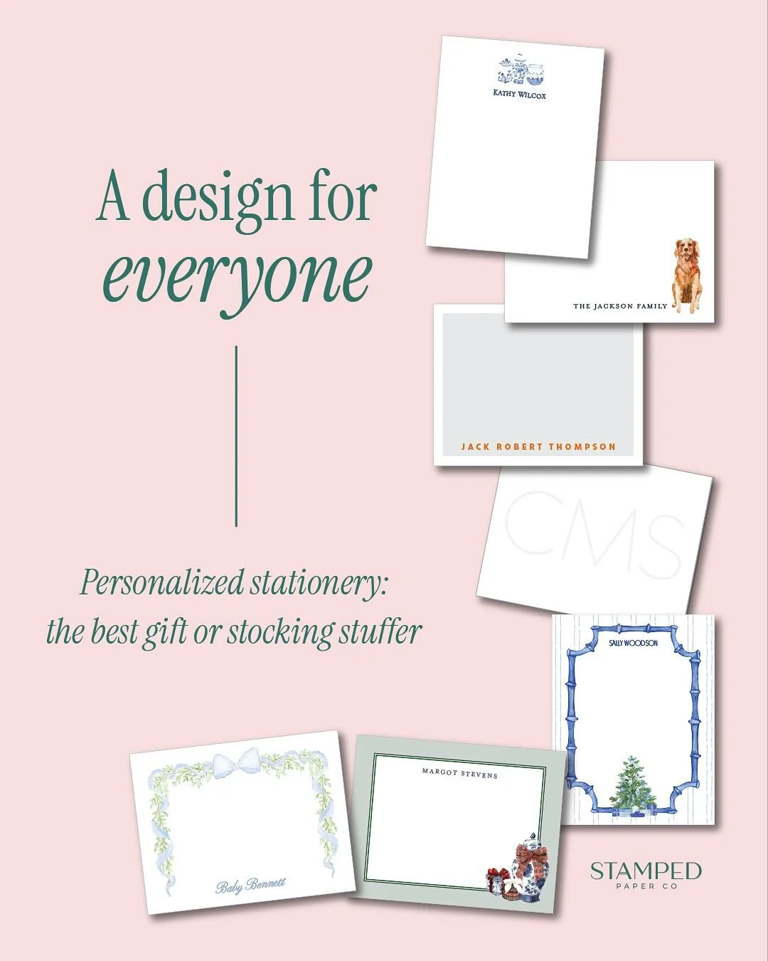 A little luxury for the everyday note. ✨💌
For holiday gifting (and the prettiest stocking stuffers), our personalized stationery is designed with everyone in mind&mdash;cozy Christmas favorites, timeless classics, playful motifs, and bright year-rou