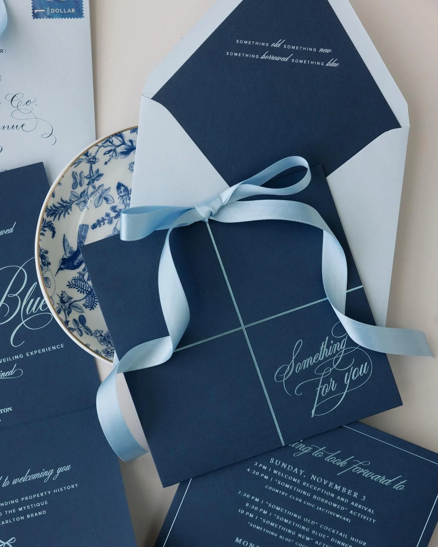 Something Blue 💙, reimagined.
Designed to be unwrapped like a gift, this invitation set the tone for an unforgettable wedding planner experience at the newly unveiled The Ritz-Carlton Dallas, Las Colinas. A &ldquo;Something Blue&rdquo; color palette