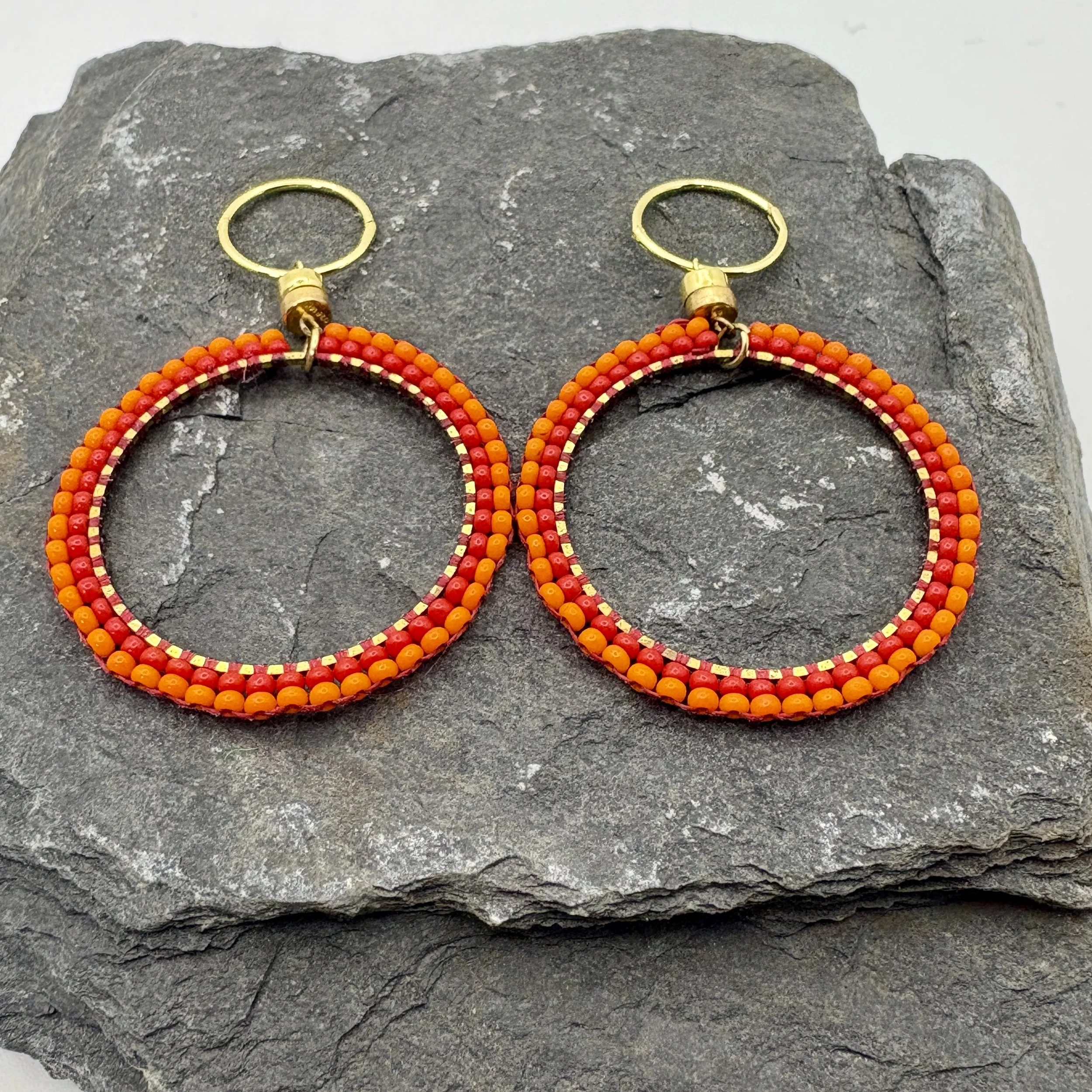 Large circle light red and orange