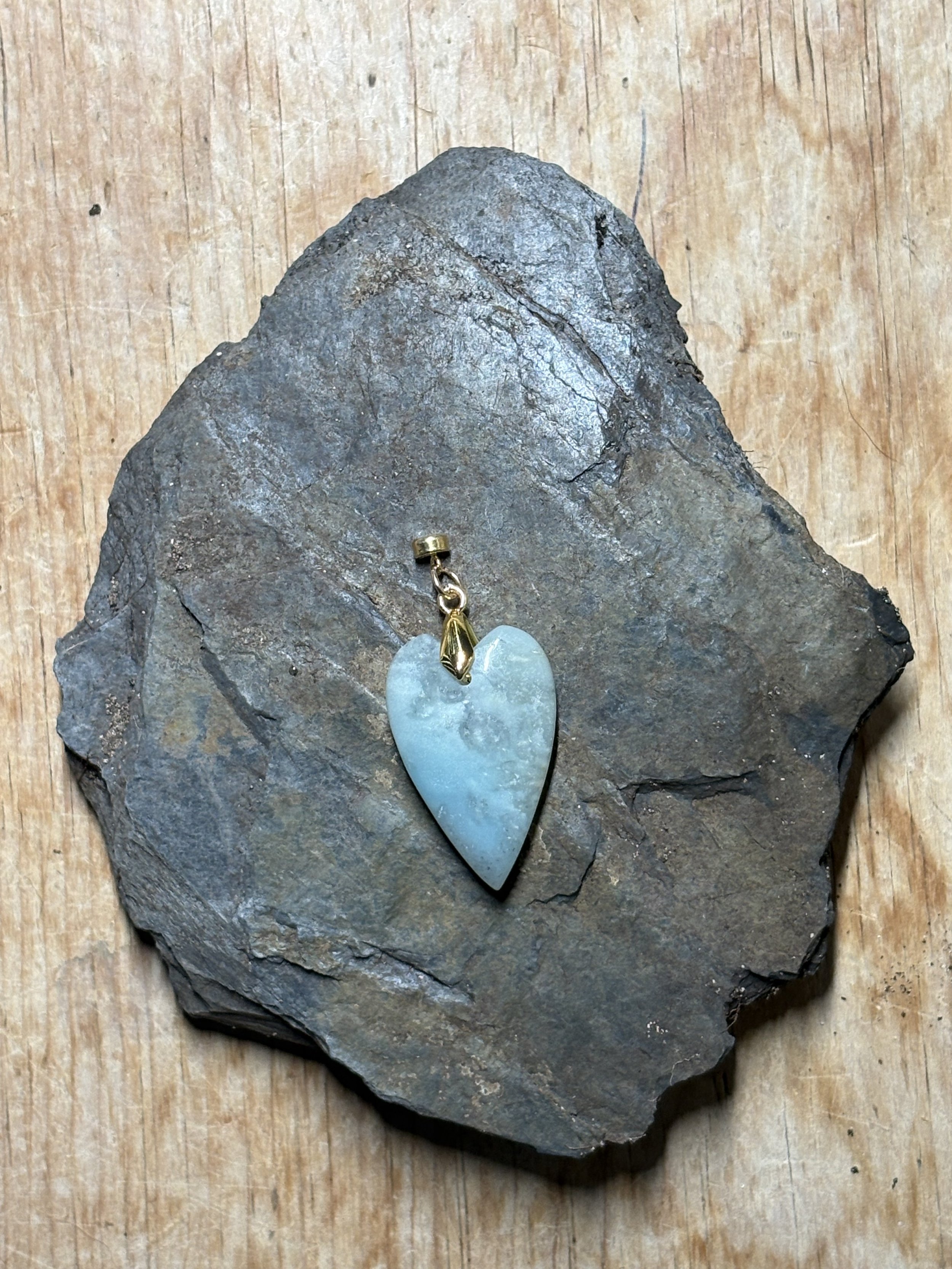 Jade heart pendant