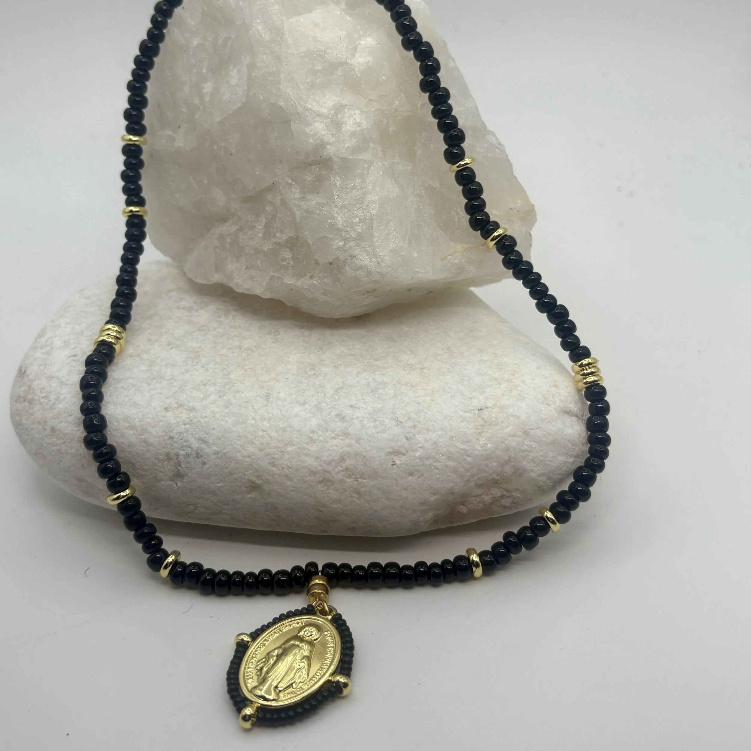 Black and gold necklace