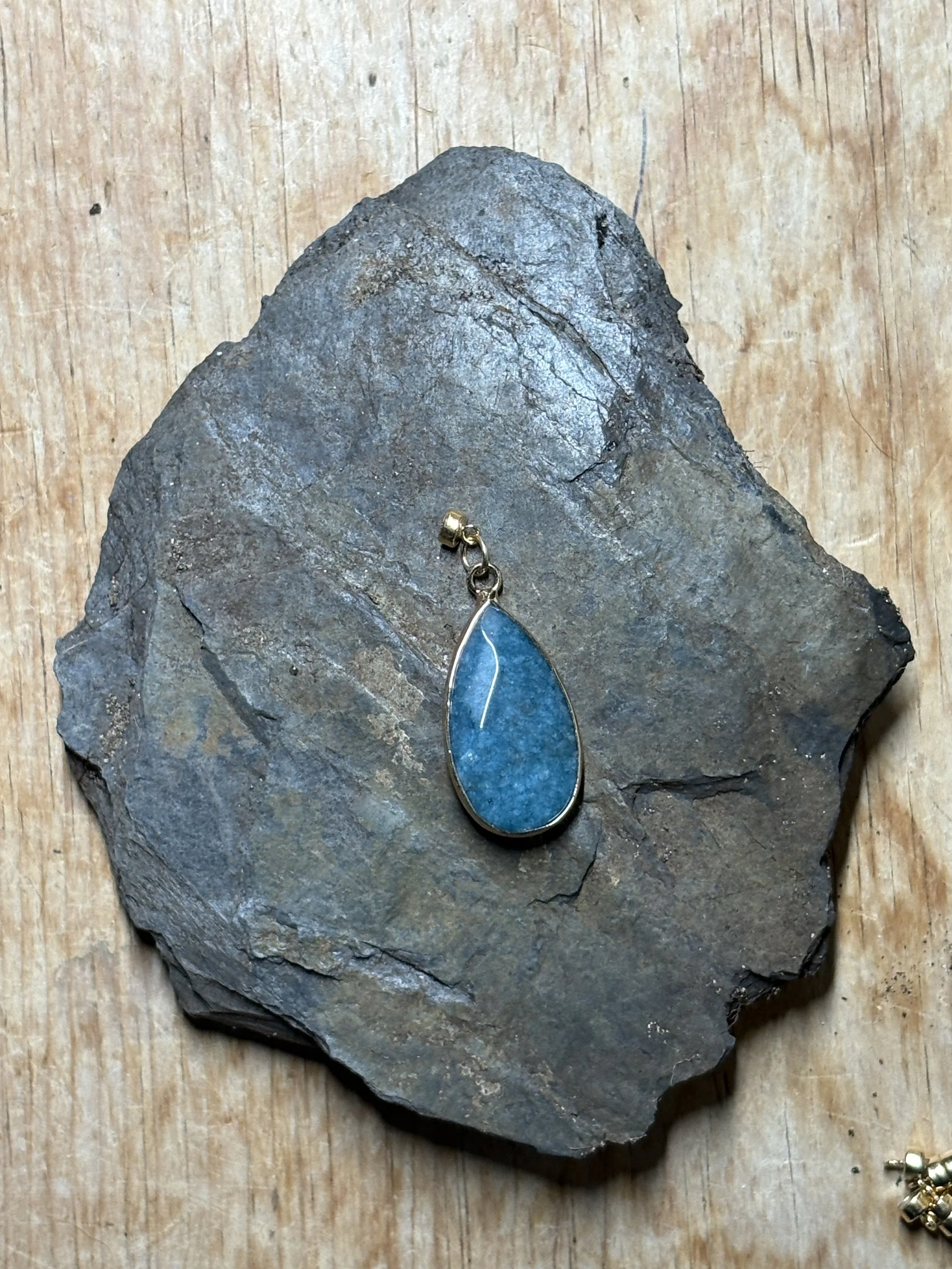 Aquamarine gemstone drop