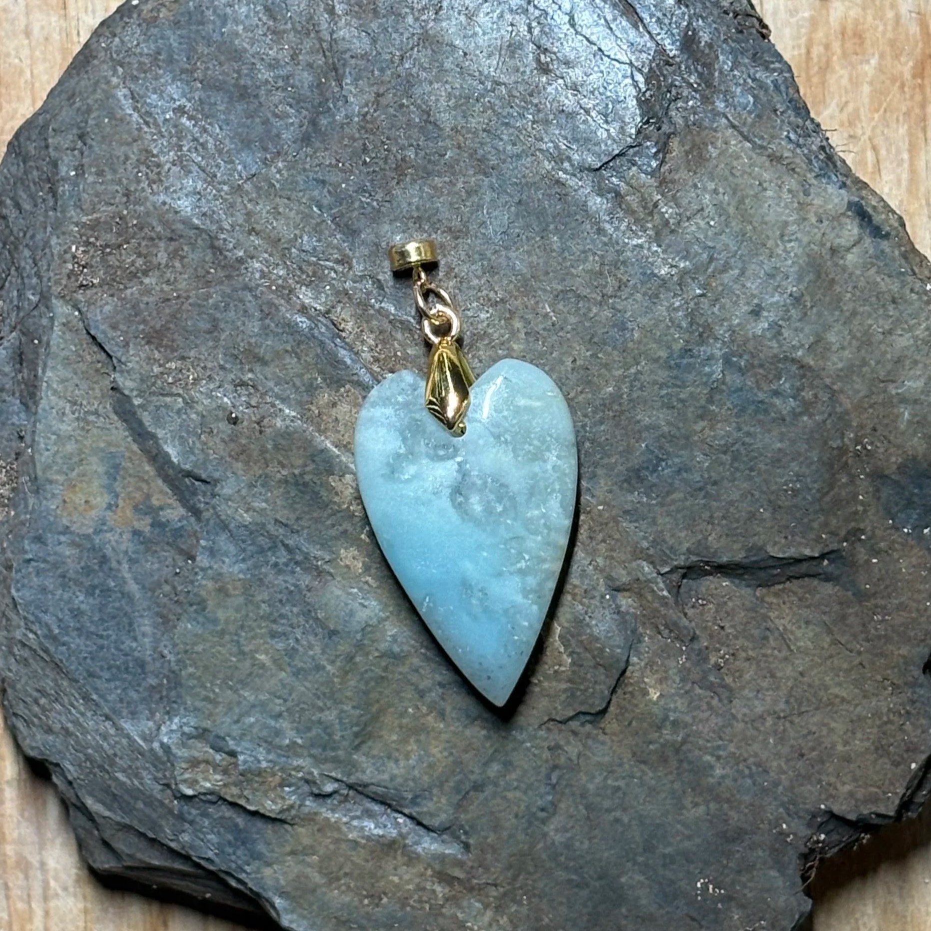 Jade heart pendant
