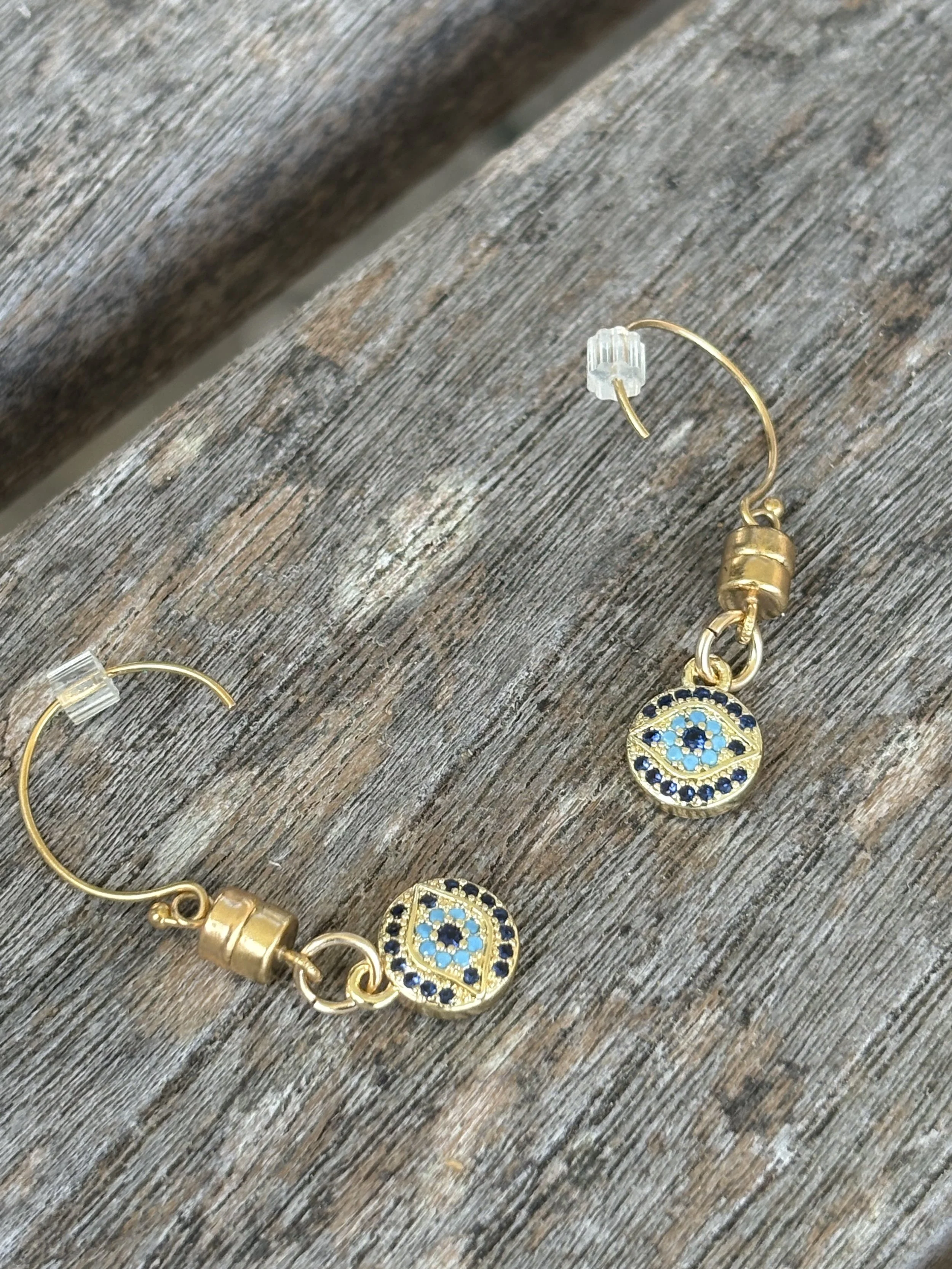 24Kt Gold plated evil eye charm (2 pcs)