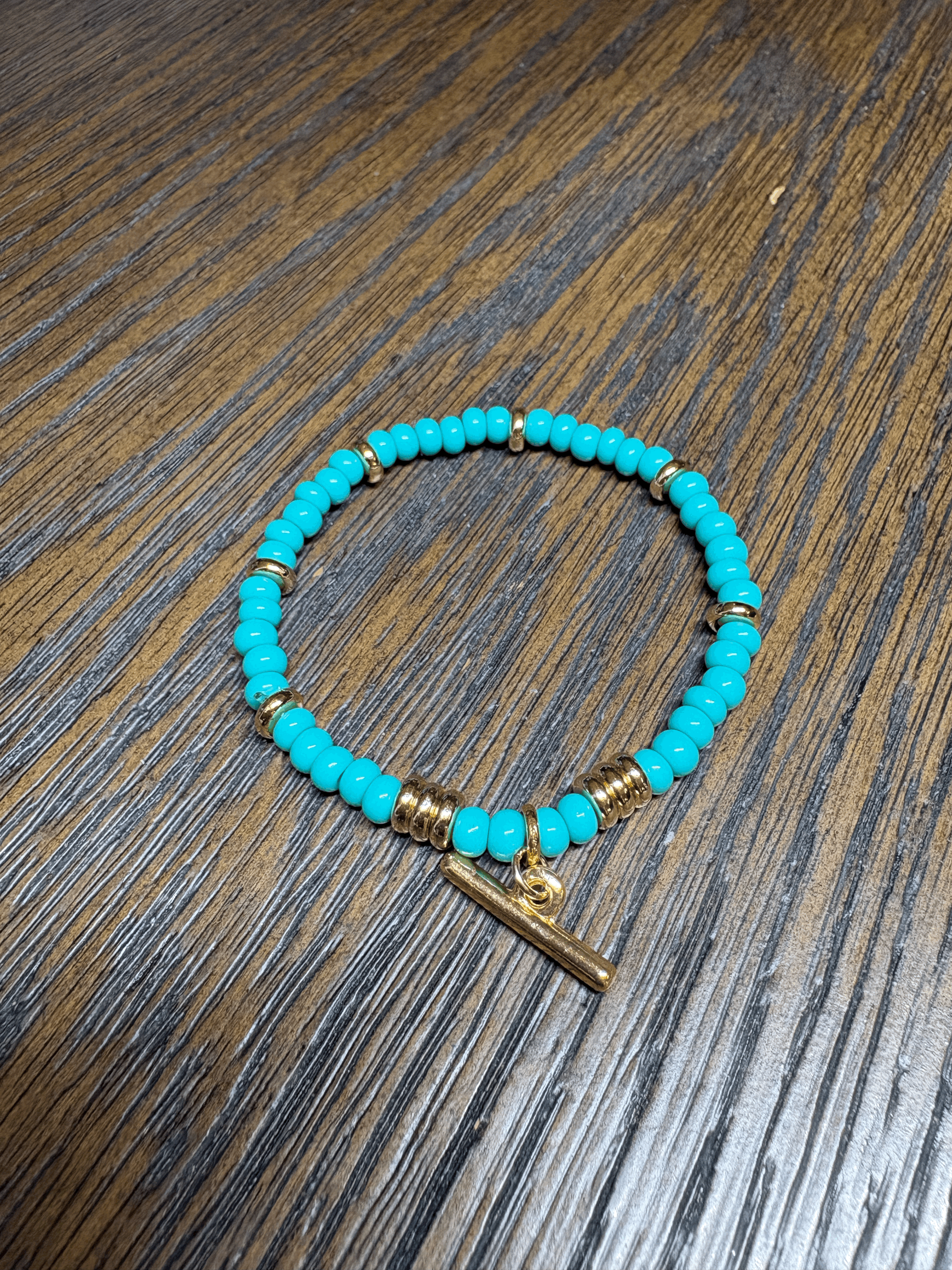 Turquoise, T bar bracelet