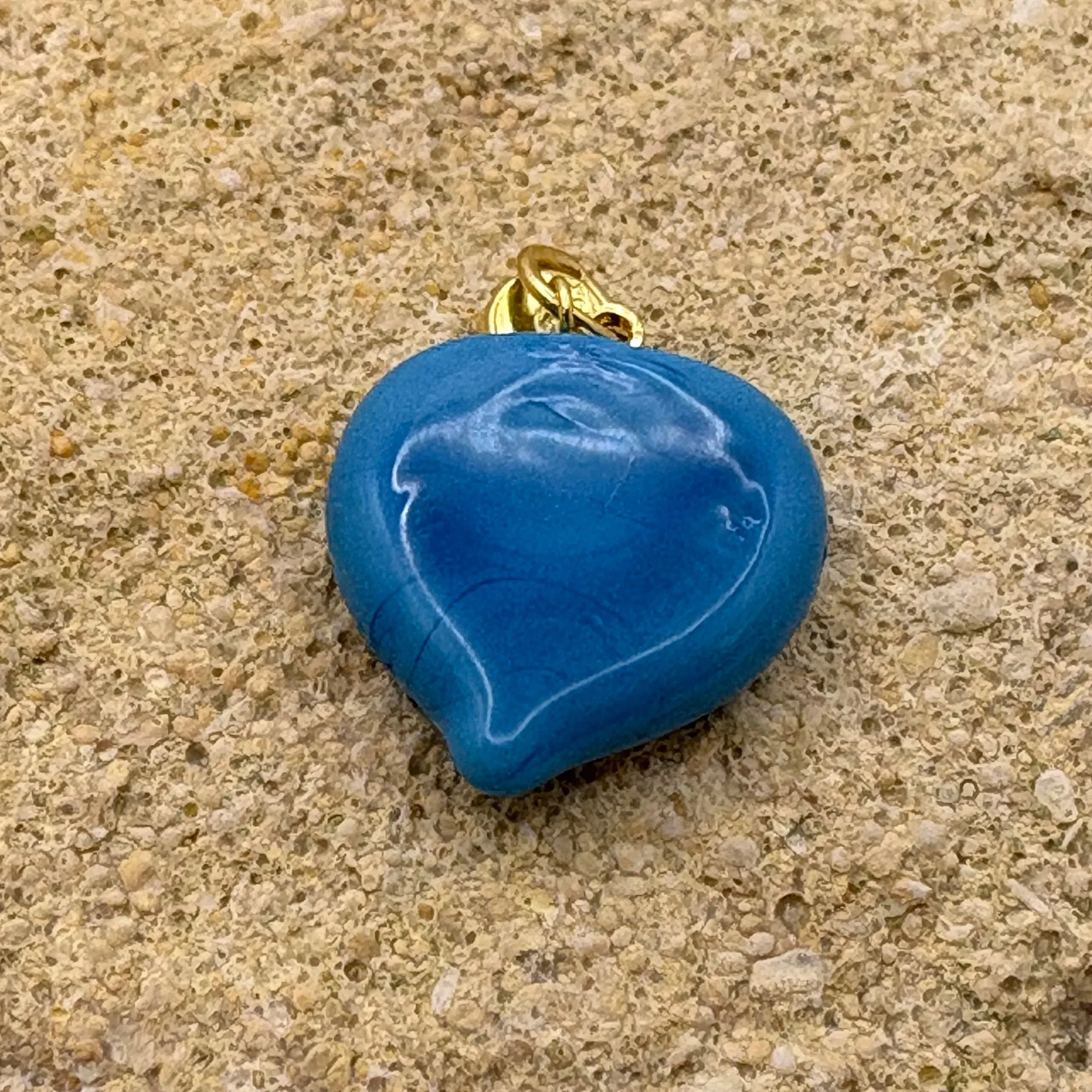 Turquoise heart charm