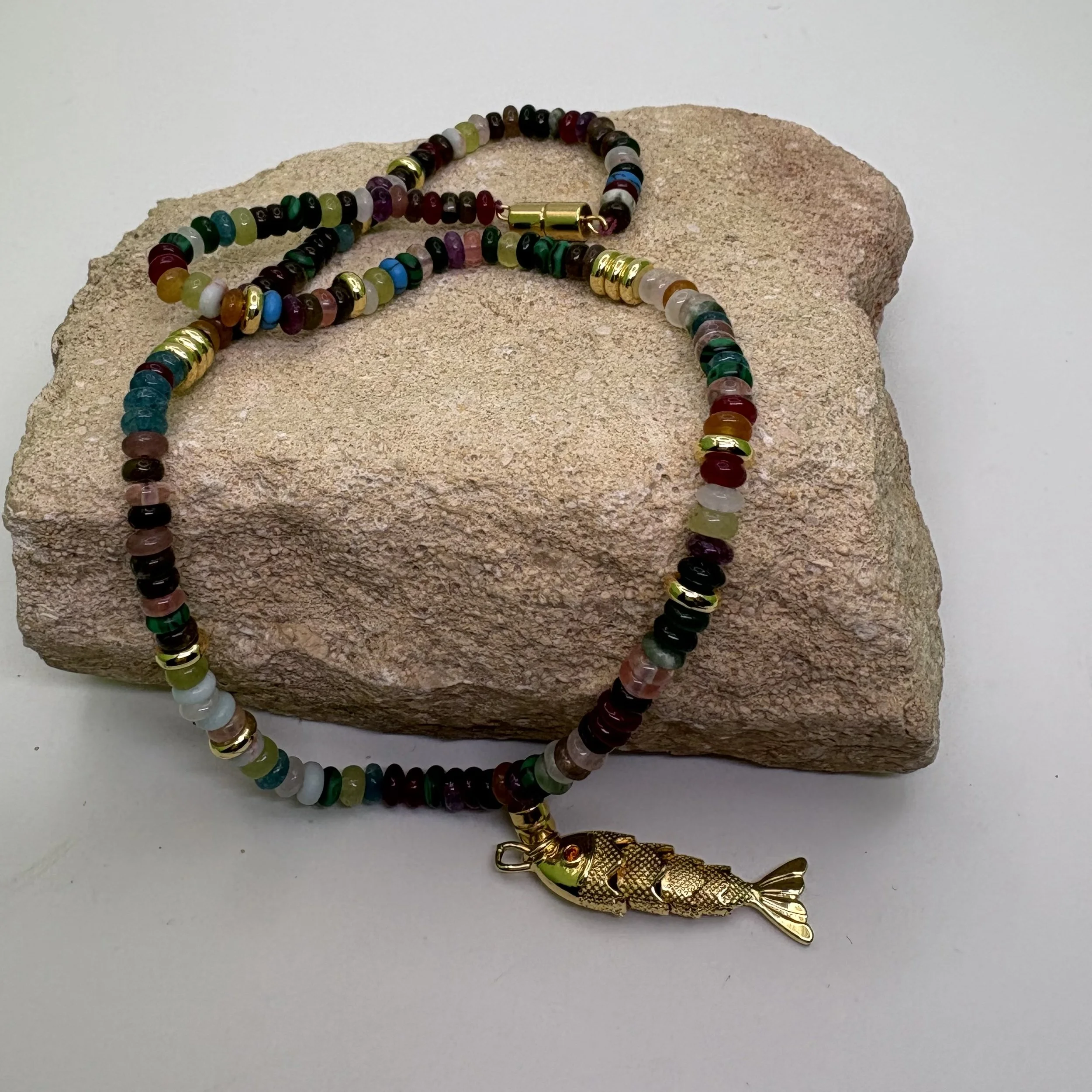 Mixed colour Stone necklace