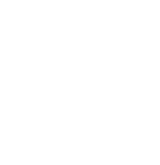 Silhouette of a molecular structure with three connected circles.