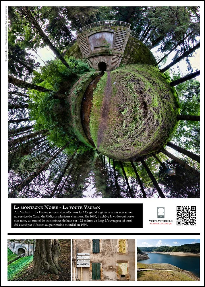 Exposition VR 360 canal du midi, patrimoine classé à l'Unesco, région Occitanie