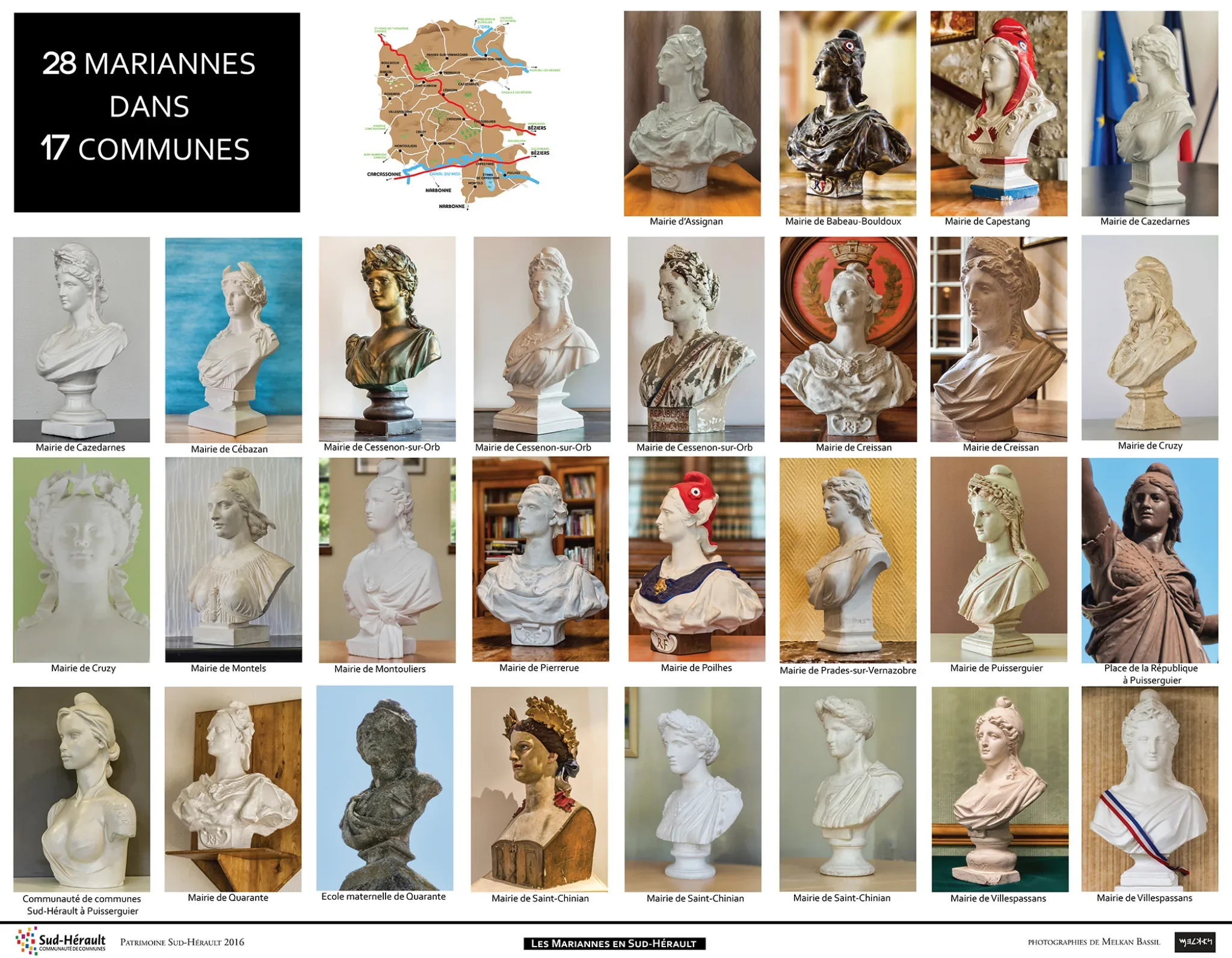 Inventaire photographique des Mariannes communales réalisé en Occitanie