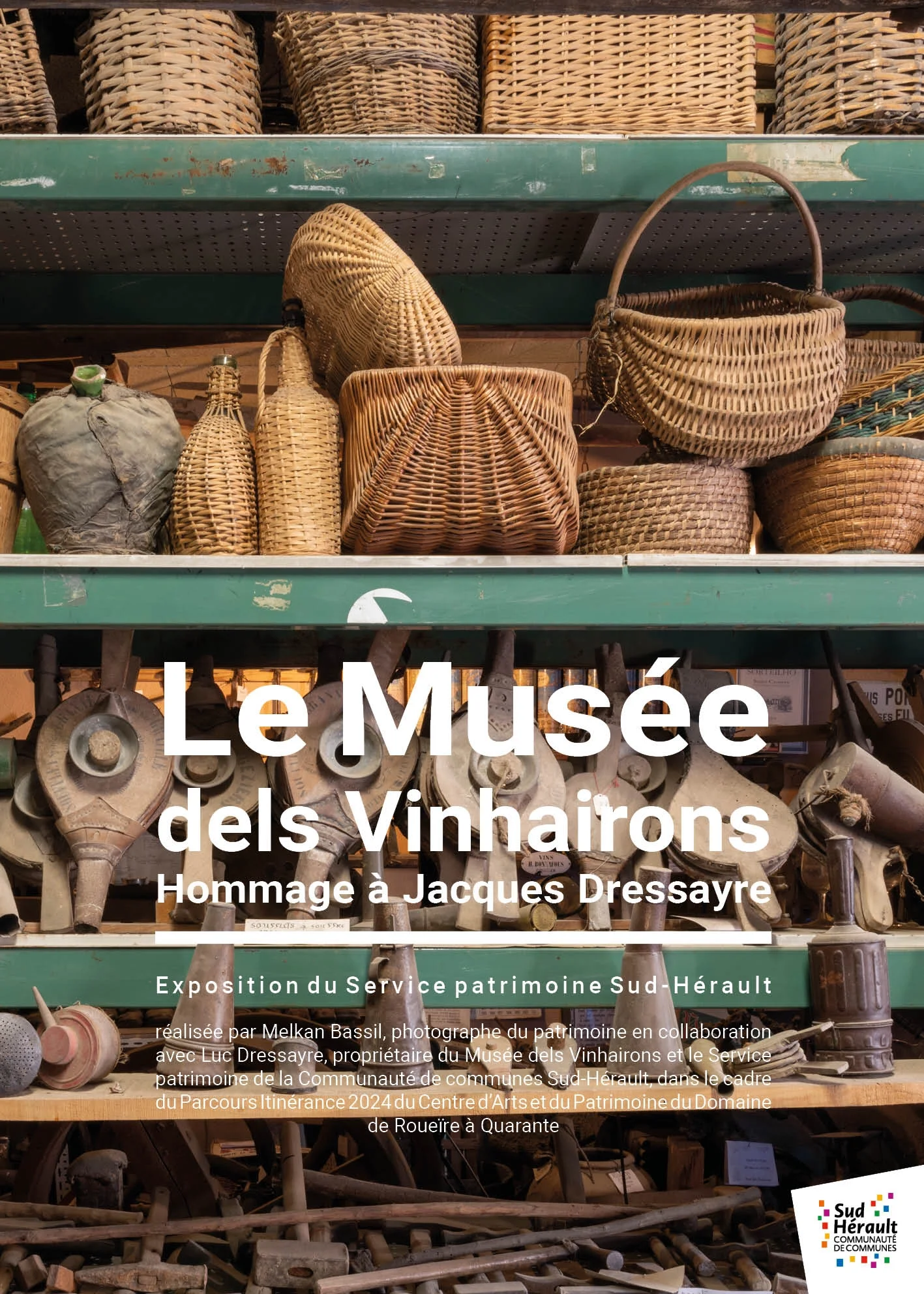 Affiche de l’exposition Musée dels Vinhairons consacrée aux outils anciens du vigneron