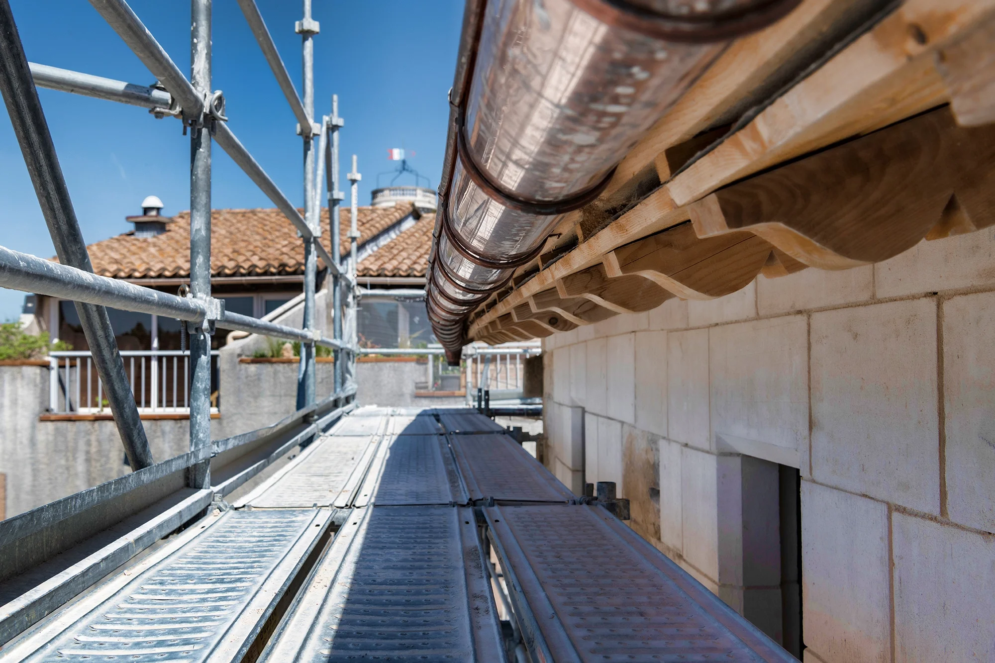 Photographe patrimoine reportage suivi de chantier restauration, Mauguio-Carnon
