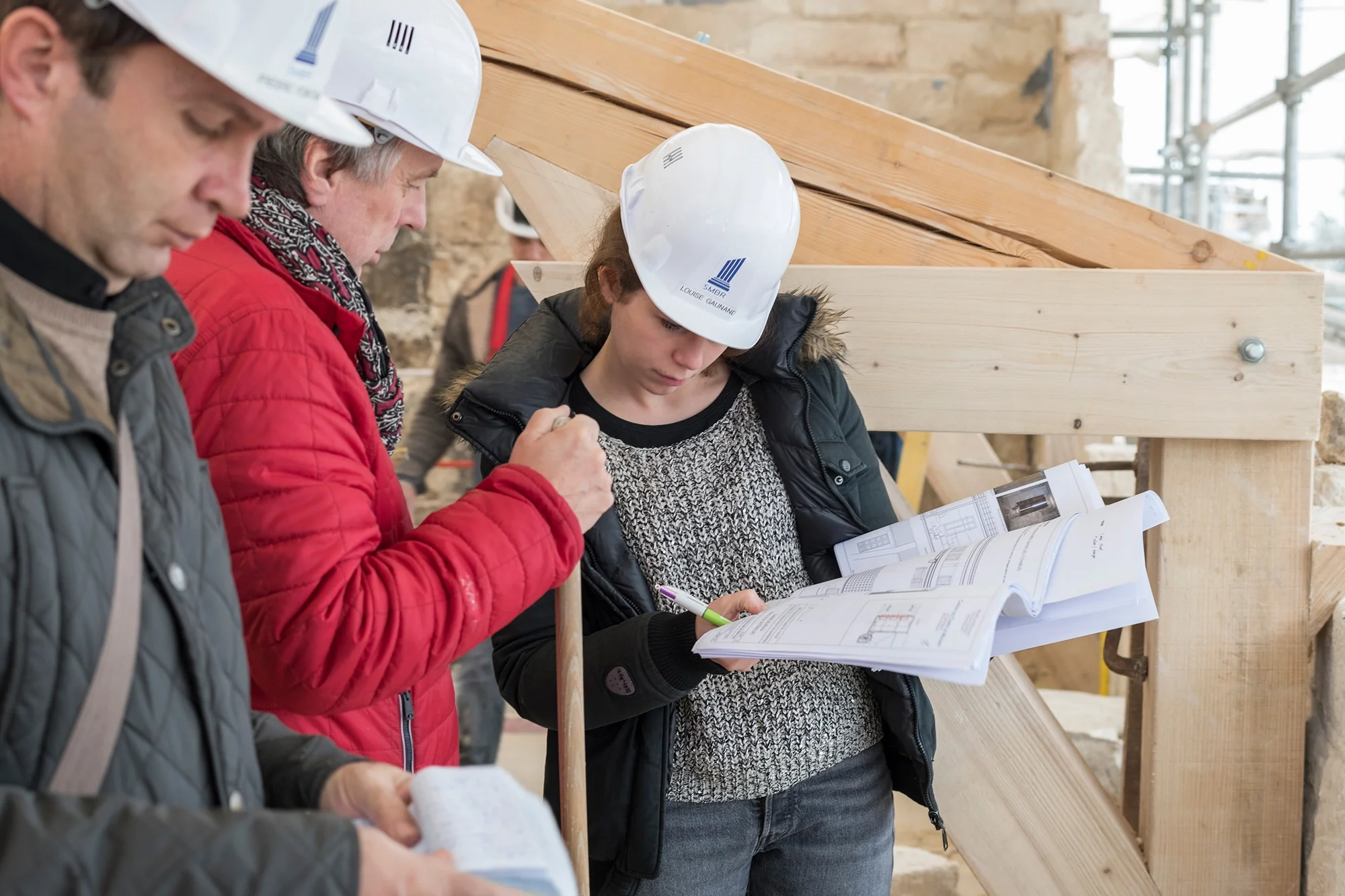 Photographe patrimoine reportage suivi de chantier restauration du chateau de Mauguio, Hérault, Occitanie