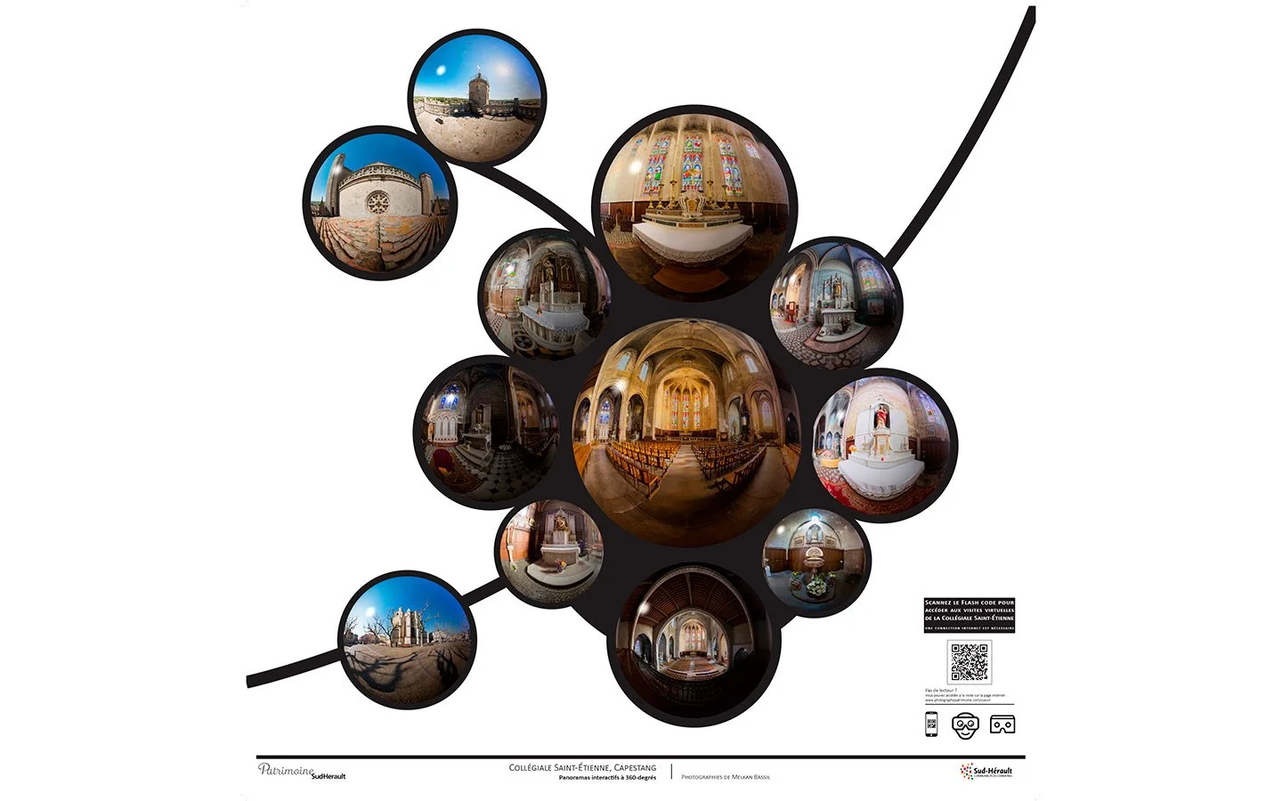 Exposition ludique de d'exploration d'un édifice religieux près de Béziers en Occitanie