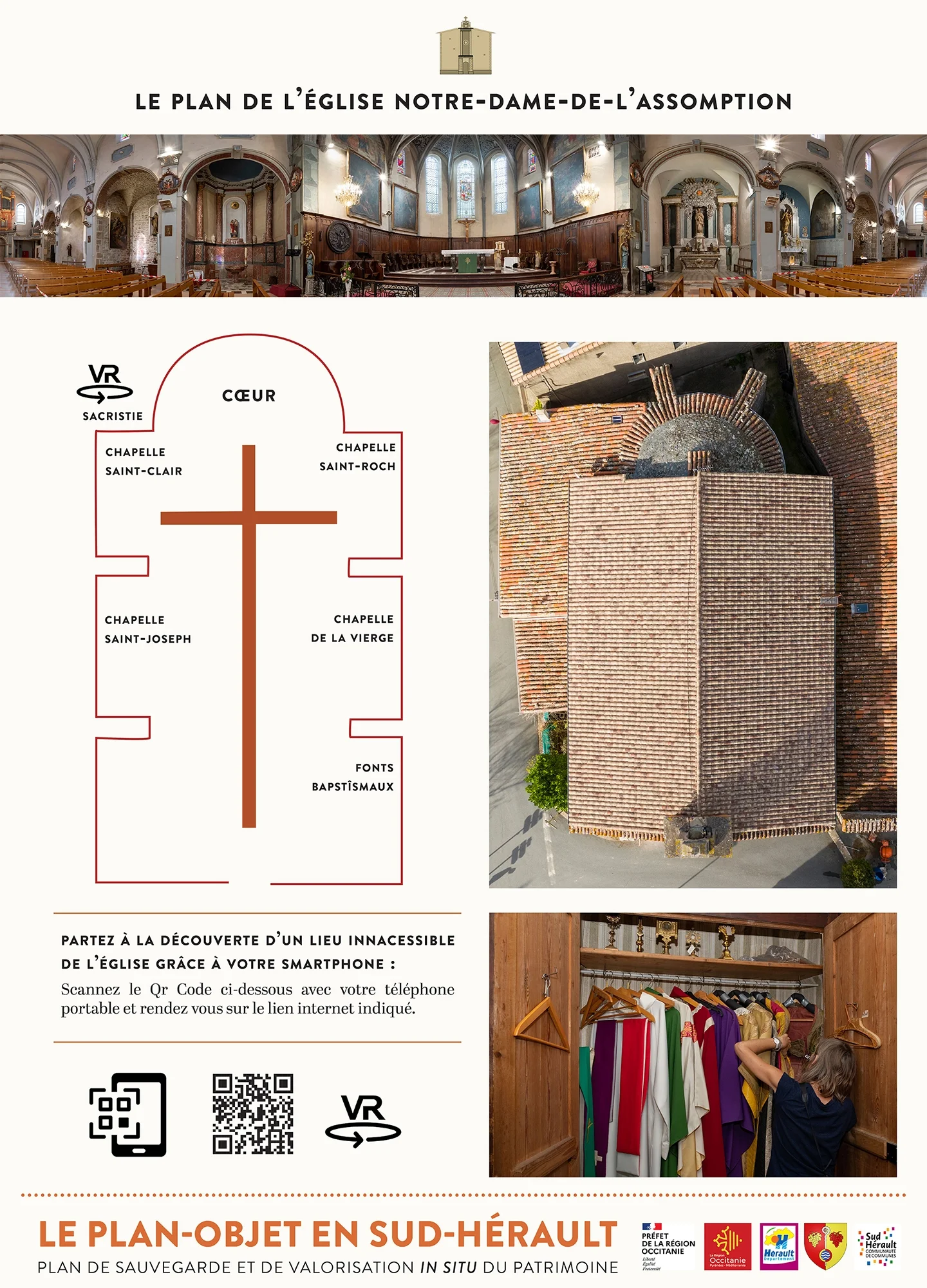 Vue aérienne de l’église Babeau-Boudoux réalisée dans le cadre du Plan Objet