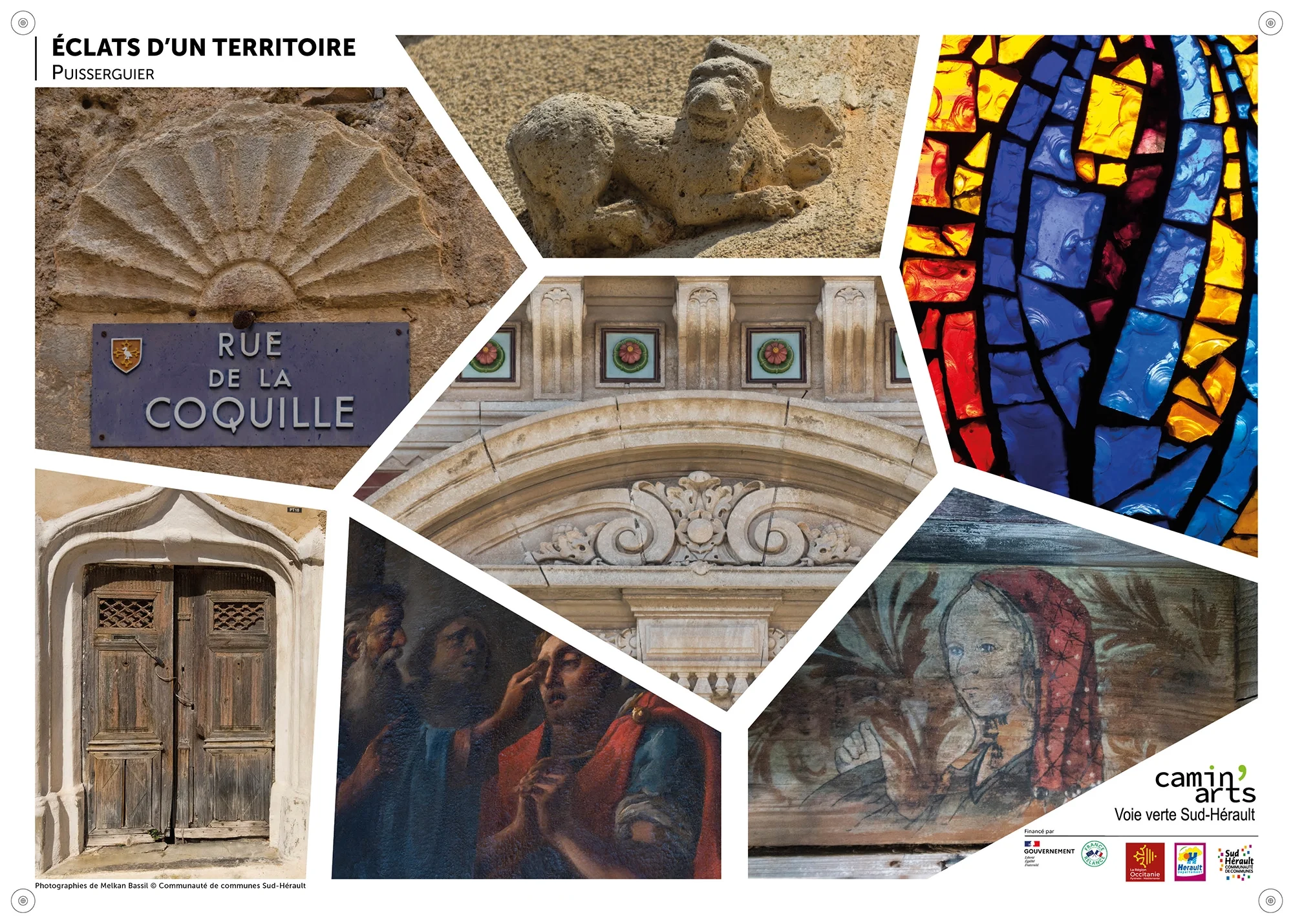 Exposition patrimoine Puisserguier – Sud-Hérault – Installation extérieure