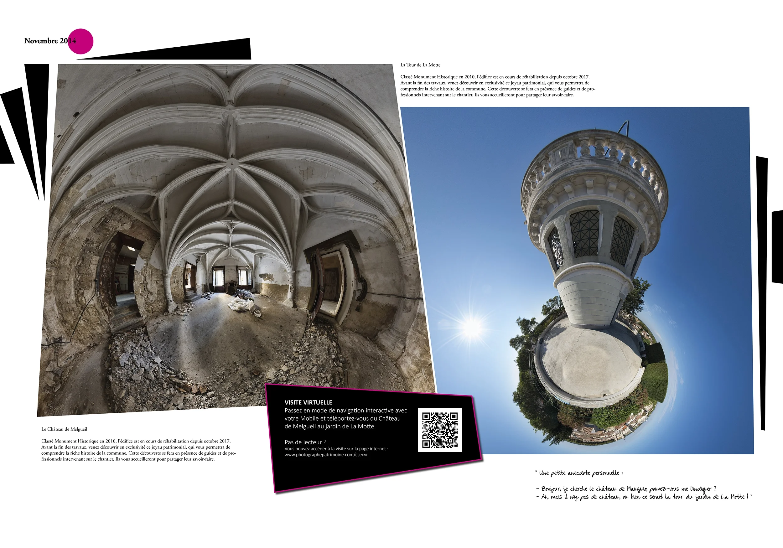 Comparaison avant après restauration château