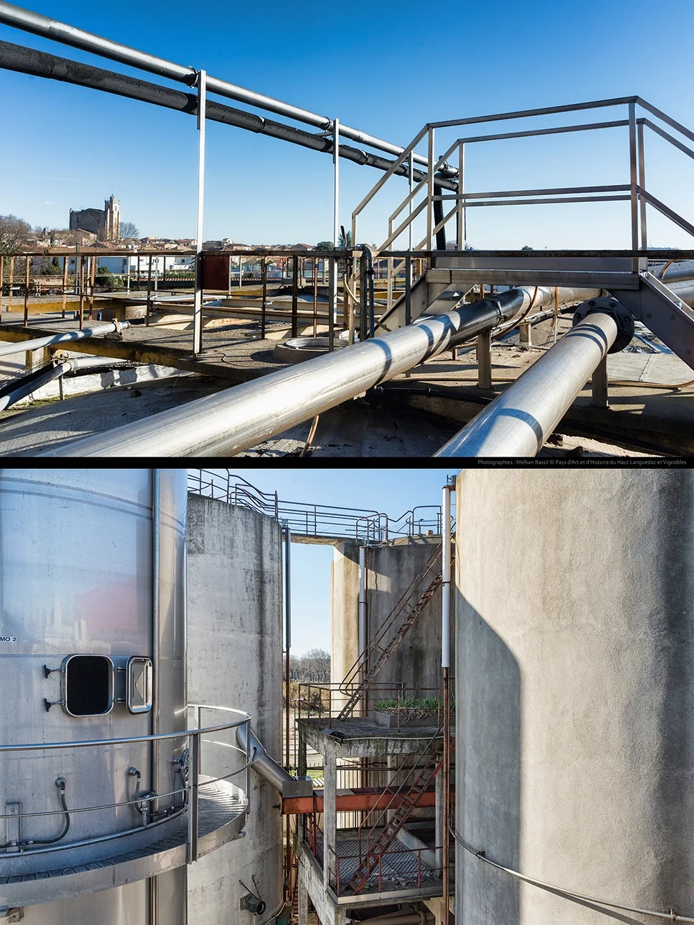 Photographie documentaire cave coopérative de Capestang, aujourd'hui détruite, patrimoine d'Occitanie