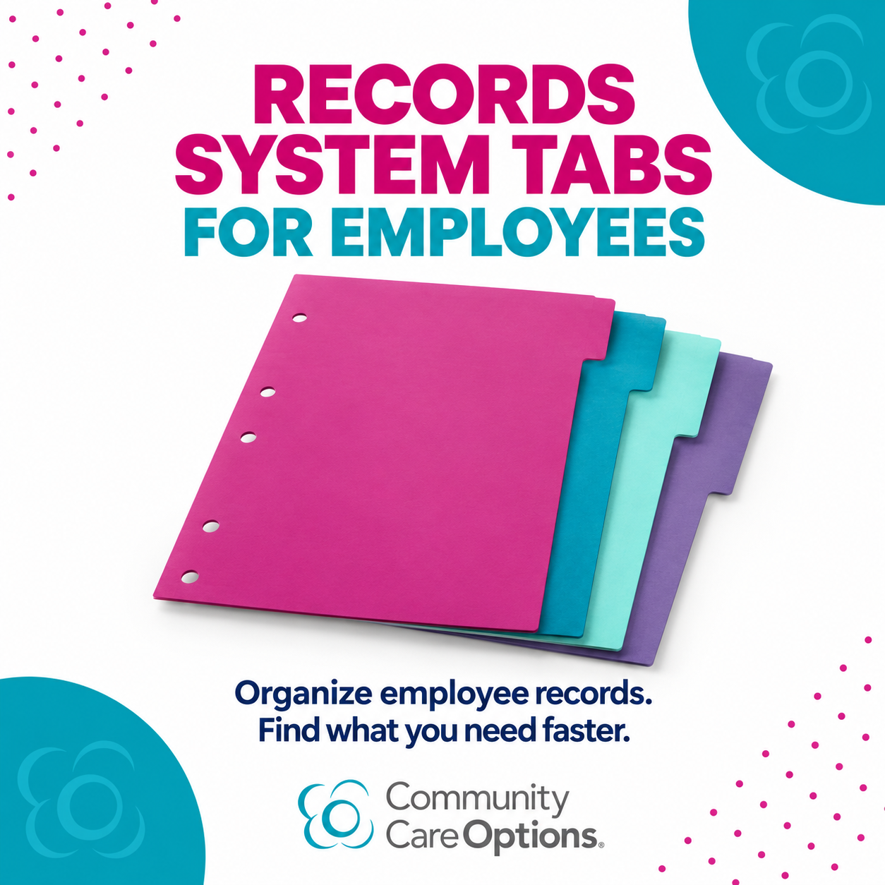 Records System Tabs for Employees