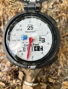 flow gauge for well water testing