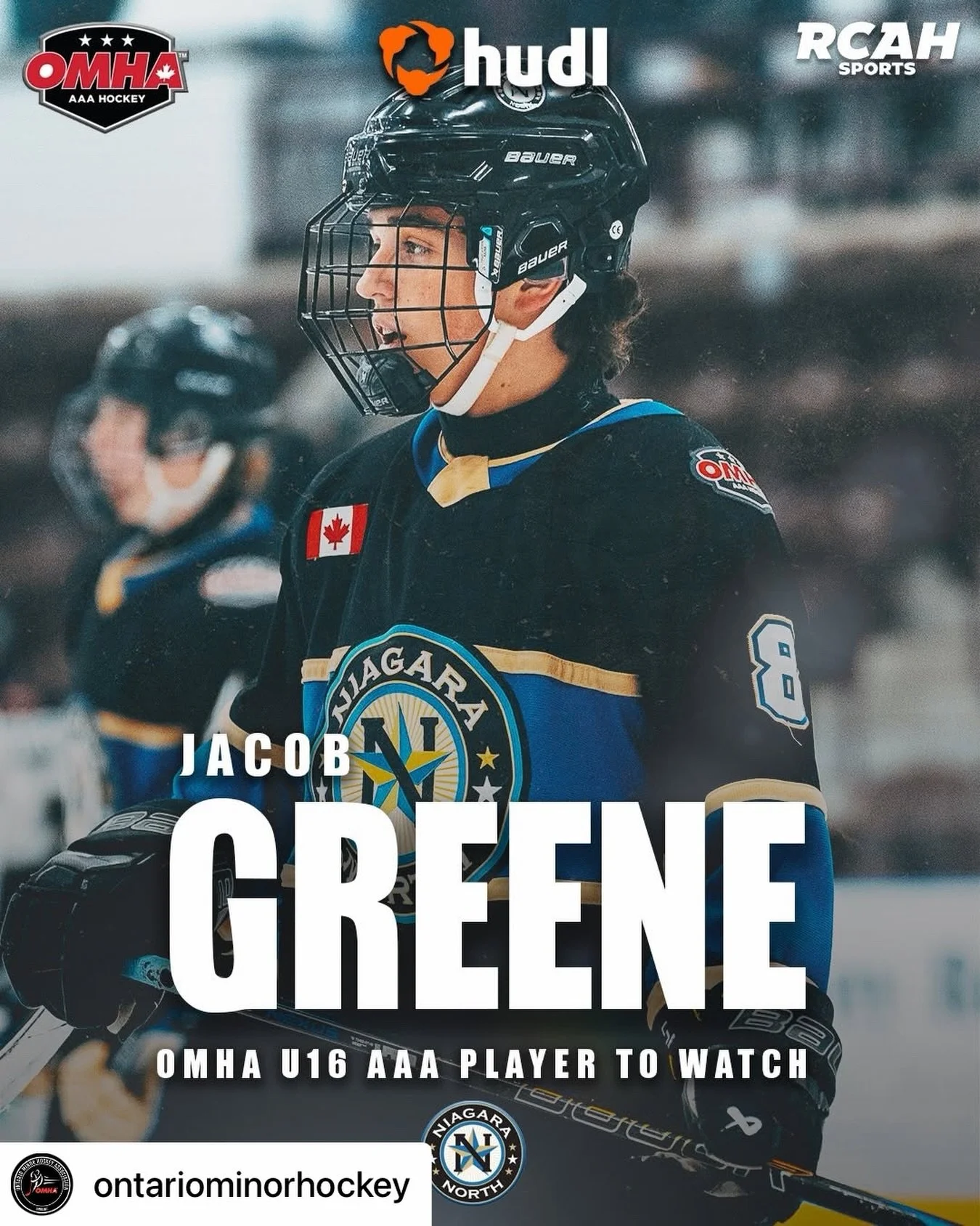 Big things ahead for 2010-born forward @jacob.greene8!

&bull; @ontariominorhockey The current points leader on niagaranorth2010, Jacob Greene provides energy on both sides of the puck with his speed and tenacity and is an #OMHA U16 AAA Player to Wat