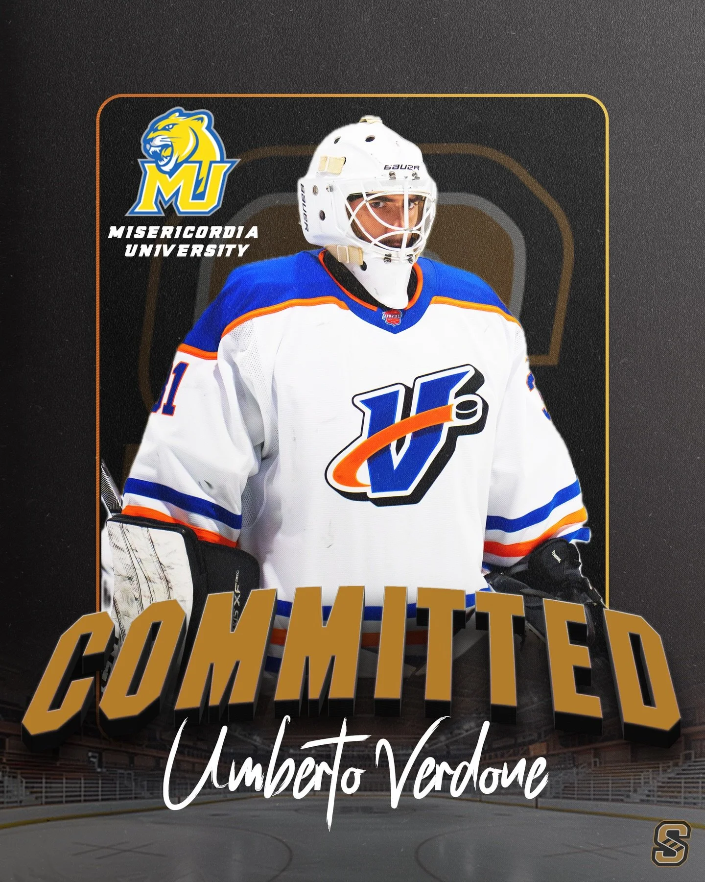 NCAA COMMITMENT 🔵🟡

Congratulations to 2005-born goaltender Umberto Verdone (@umberto.verdone) on committing to the Misericordia University Cougars (NCAA Division III)! 

Umberto will continue his hockey and academic career at Misericordia Universi