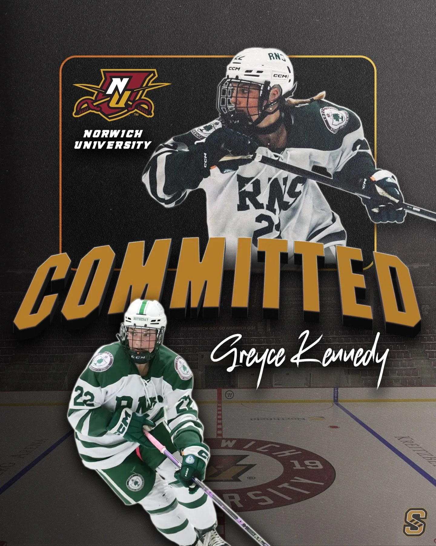 NCAA COMMITMENT 🔴🟡

Congratulations to 2007-born forward Greyce Kennedy (@greyce.kennedy) on committing to Norwich University (NCAA Division III)! 

Greyce has spent the last two seasons playing for the U19 @rnsprephockey team in New Brunswick!

Sh