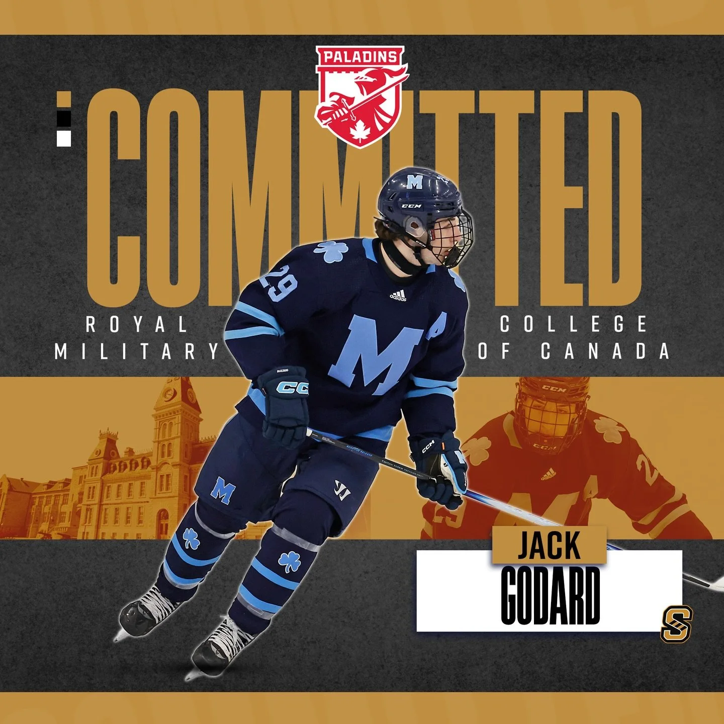 USPORTS COMMITMENT 🔴⚪️

Congratulations to 2006-born forward Jack Godard (@jackgodard19) on his commitment to the Royal Military College of Canada (RMC)!

Jack will continue both his academic and hockey career at RMC beginning in the 2026&ndash;27 s