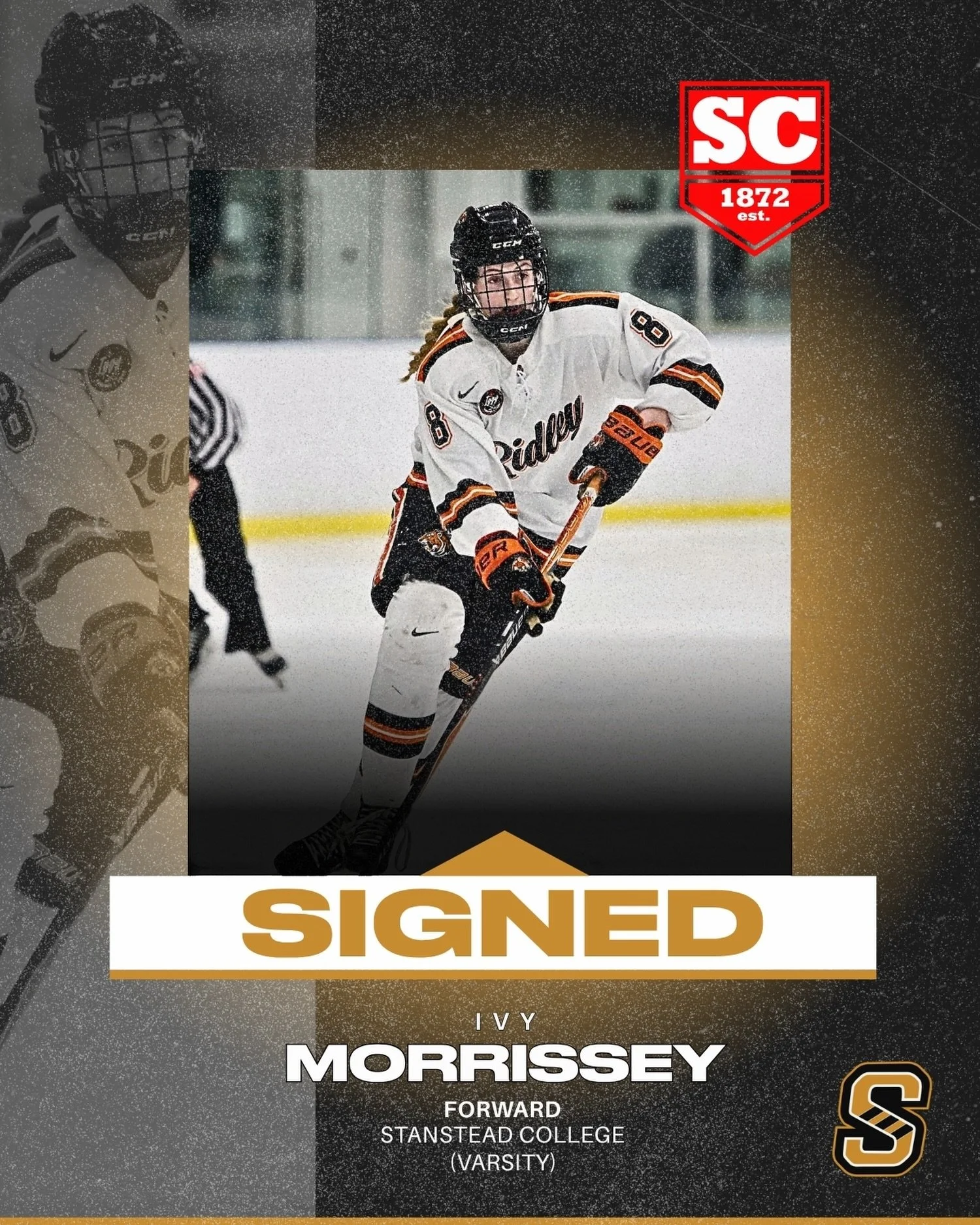 SIGNED ✍️

Ontario&rsquo;s own Ivy Morrissey (2010 forward) is heading to Quebec for the 2026&ndash;27 season to play for Stanstead College&rsquo;s Varsity team!

The 5&rsquo;10 forward previously played for Ridley College U22 team. Best of luck, Ivy