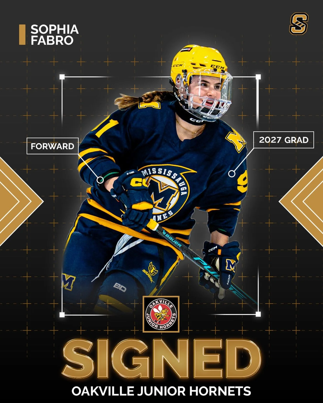 TRANSFERRED &amp; SIGNED ✍️

2008-born forward Sophia Fabro will now be part of the 2027 class after opting for a post-grad year. She&rsquo;s set to join the Oakville Jr. Hornets for the 2026&ndash;27 season.

The American-born forward previously pla