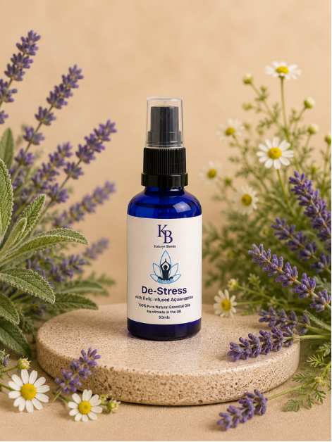 De-Stress Aura Spray (Reiki-infused) with Aquamarine