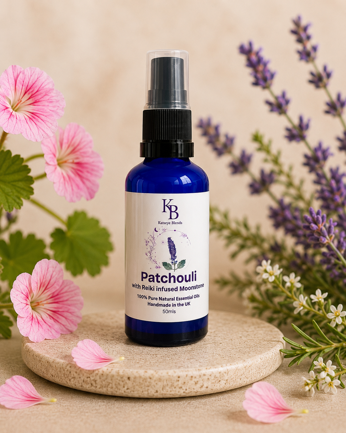 Aura Spray - Patchouli & Moonstone Crystals