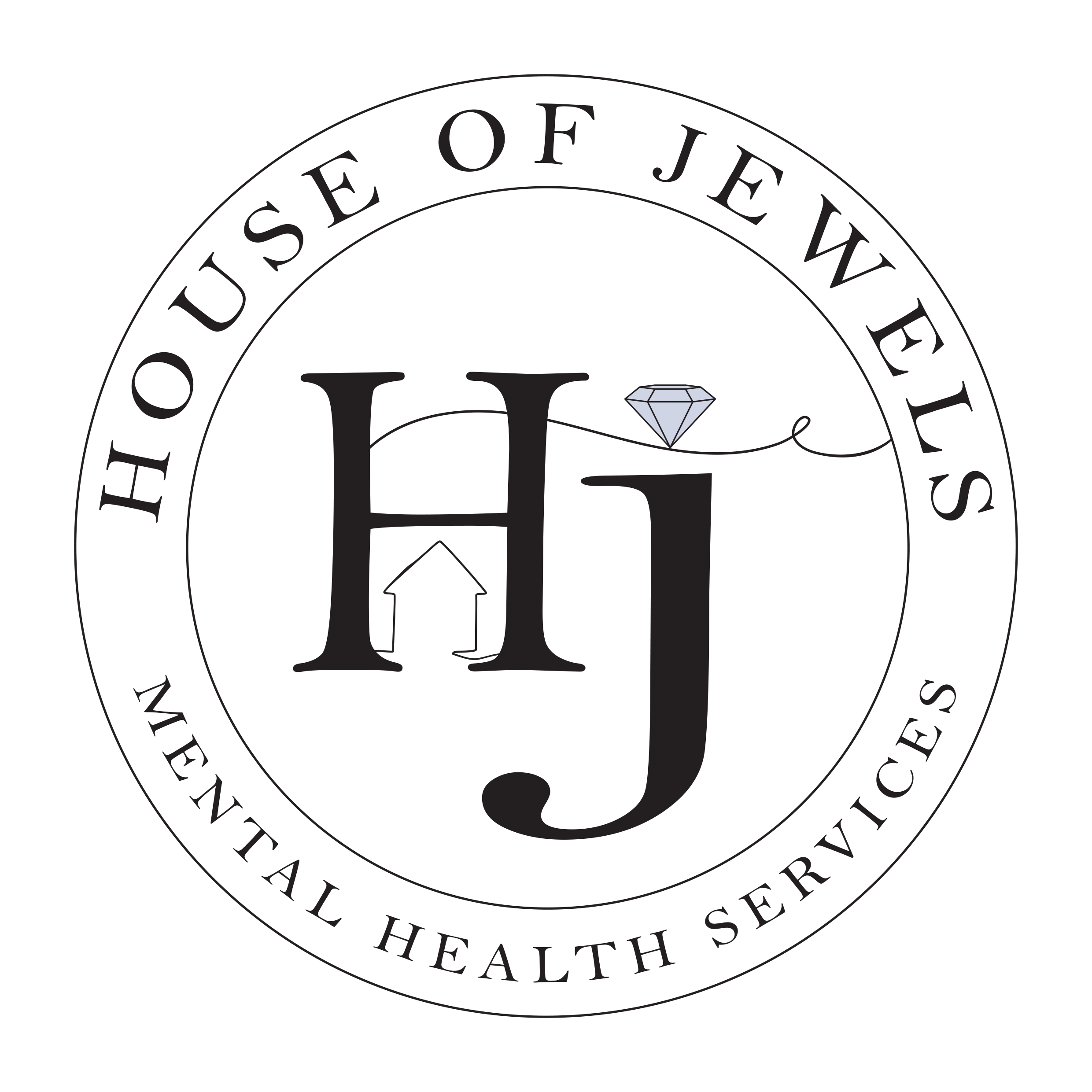Seal with the words "Office of JEF" and "Health Services" and a diamond graphic in the center.