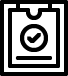 Geometric drawing of an outline square with sections divided by vertical, horizontal, and diagonal lines.