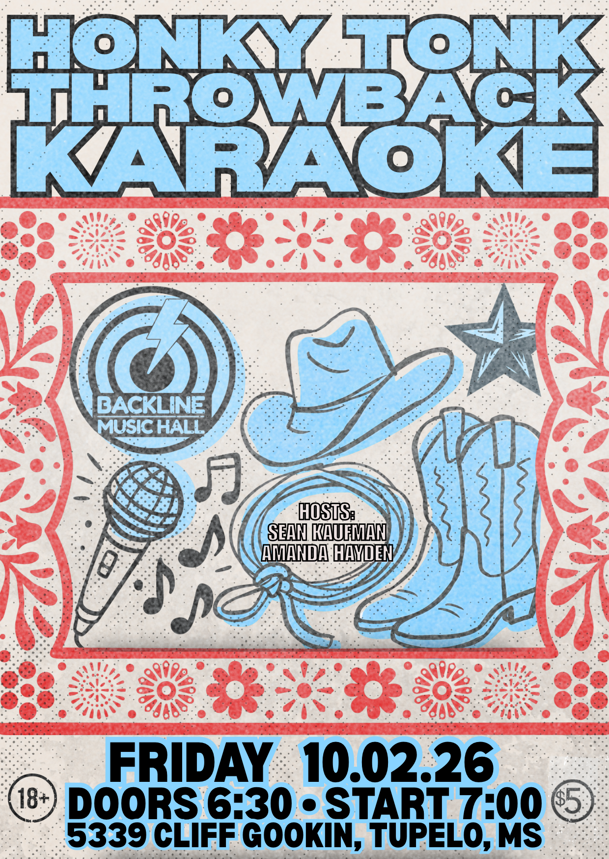 10.02.26 HONKY TONK THROWBACK COUNTRY KARAOKE (18+)