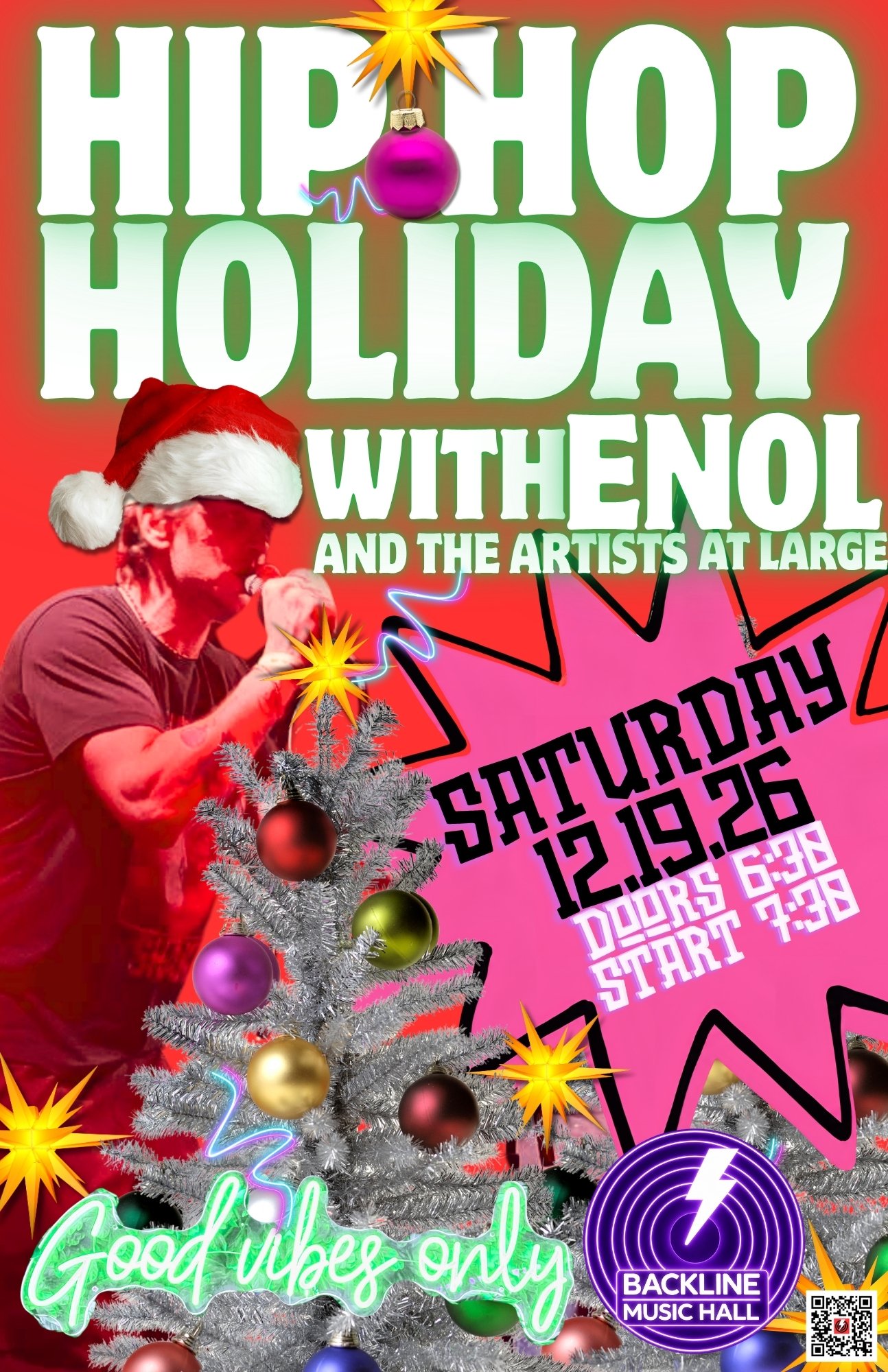12.19.26 HIP HOP HOLIDAY WITH ENOL & THE ARTISTS AT LARGE (18+)
