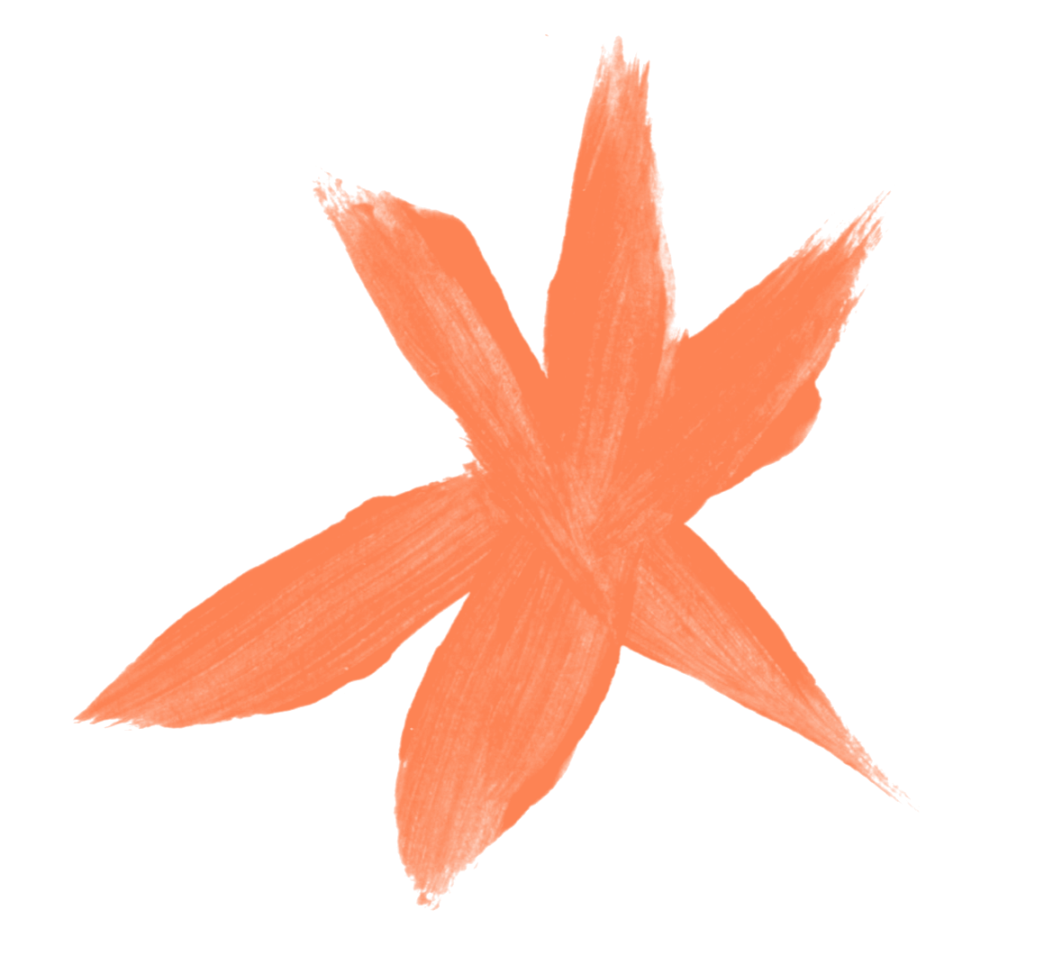 Painted red asterisk