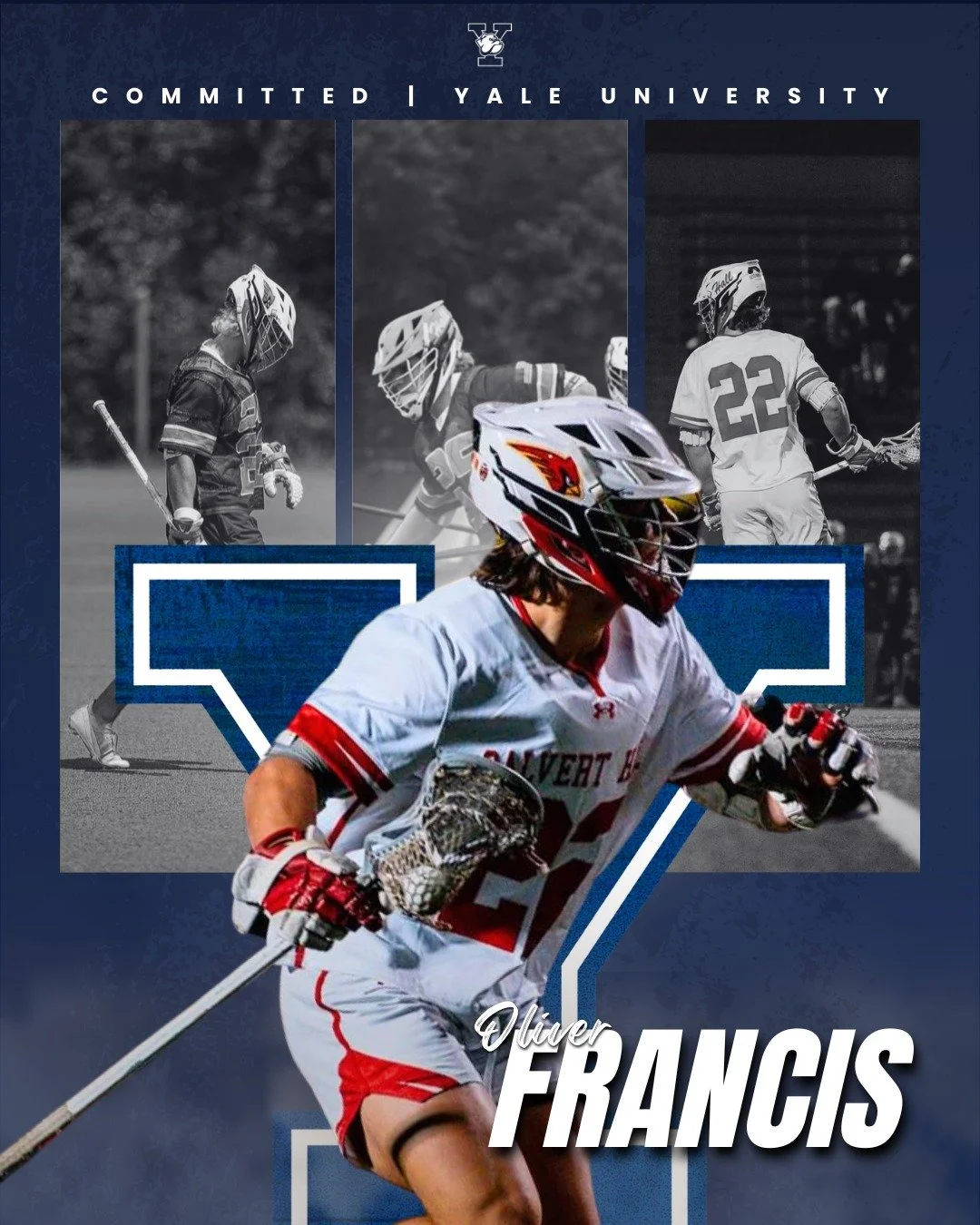 Huge congrats to '26 Black midfielder, @oliverfrancis.22, on his commitment to @yalelacrosse! 👏 

A true testament to his hard work, we're proud to see Oliver furthering his academic and athletic career at Yale. 

Well earned and well deserved. The 